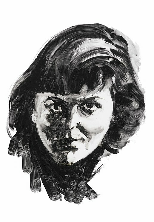 Heiress and author Lady Caroline Blackwood. Portrait by Eric Fischl.