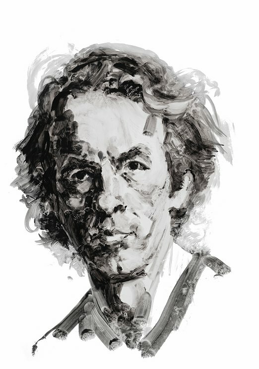 Monologist and actor Spalding Gray. Portrait by Eric Fischl.