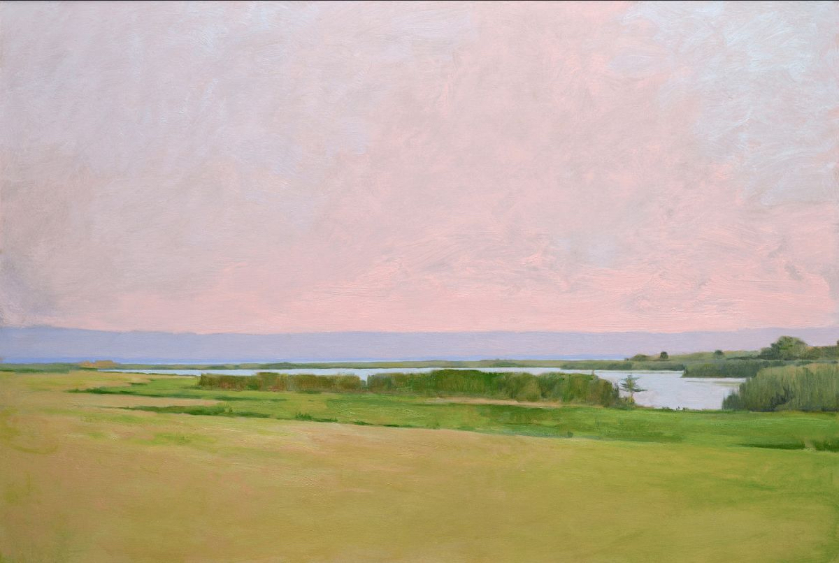 Terry Elkins, “Wainscott Pond,” 2020, oil on linen.