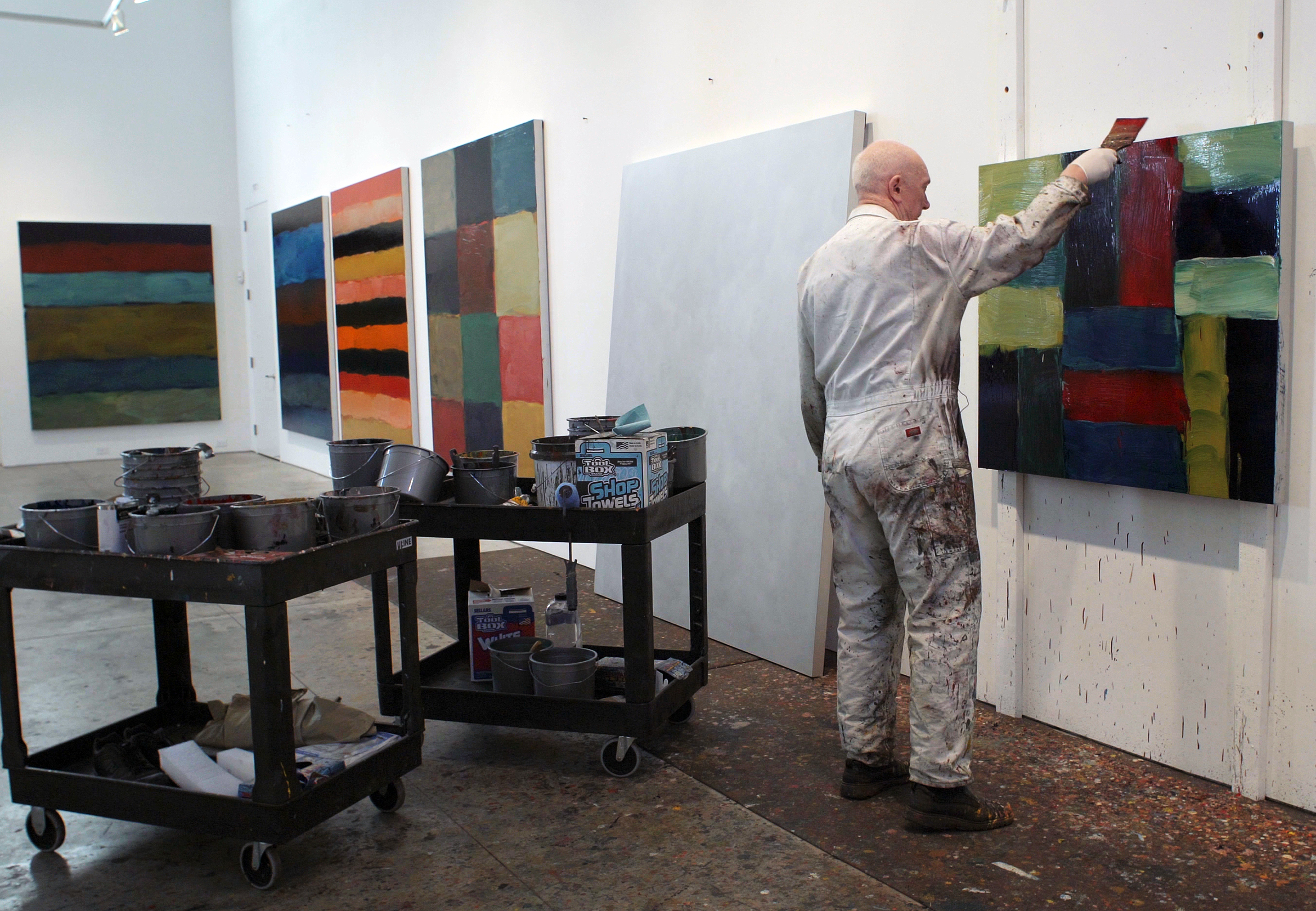 Film still from “Unstoppable” about artist Sean Scully.