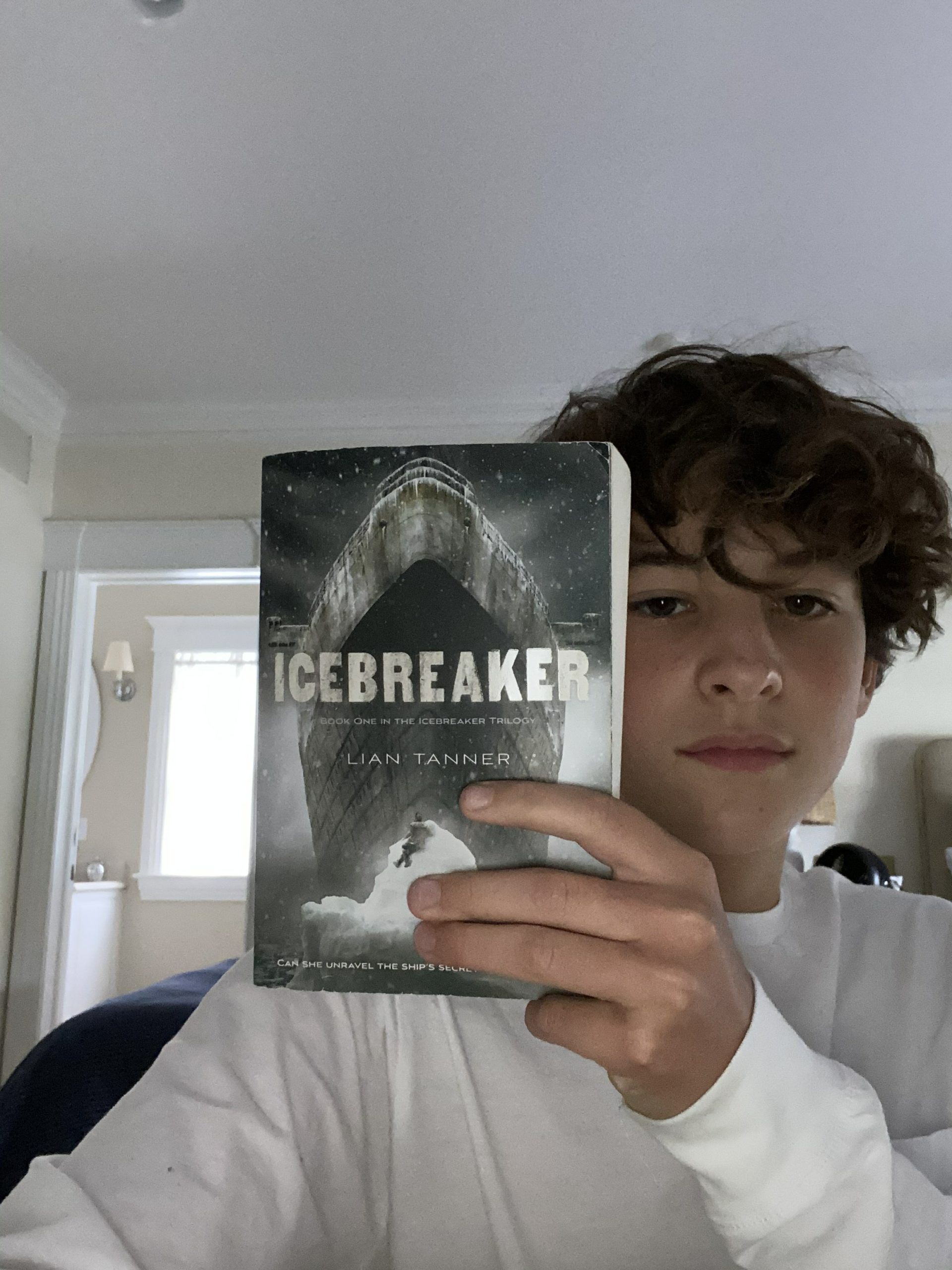 Westhampton Beach Middle School student Alexandre Schroeder wrote to and received a letter back from “Icebreaker” author Lian Tanner. 