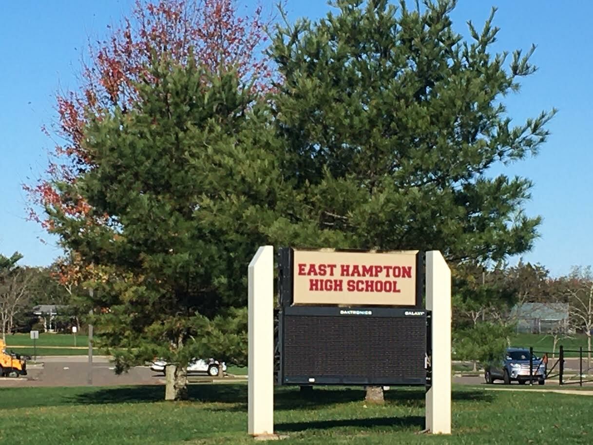 East Hampton High School went to full remote instruction for four days after confirmed cases of coronavirus were reported. KITTY MERRILL