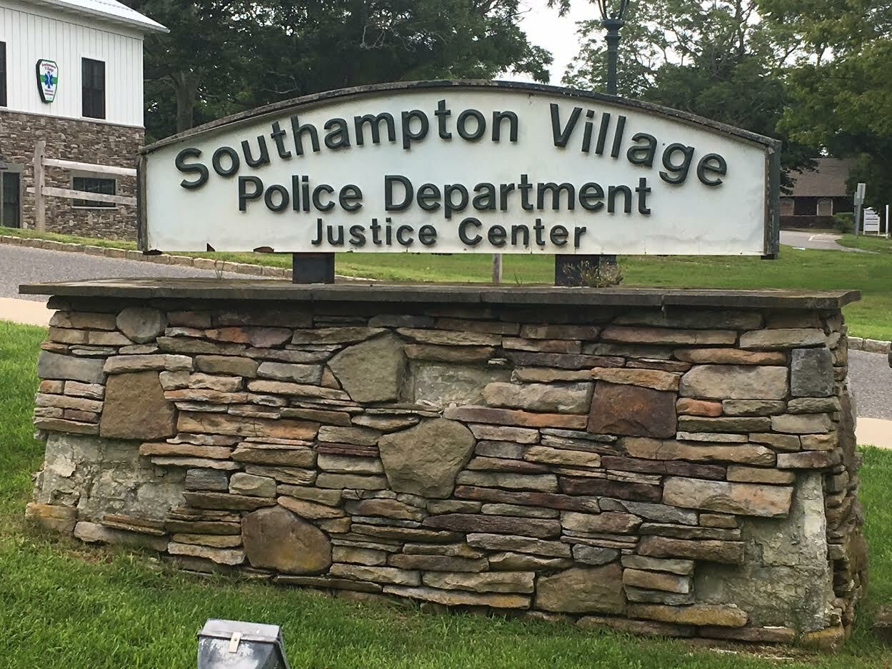 A Bellport man faces felony charges after Southampton Village Police say he used a baseball bat to smash the windshields of police cars in teh headquarters lot. KITTY MERRILL
