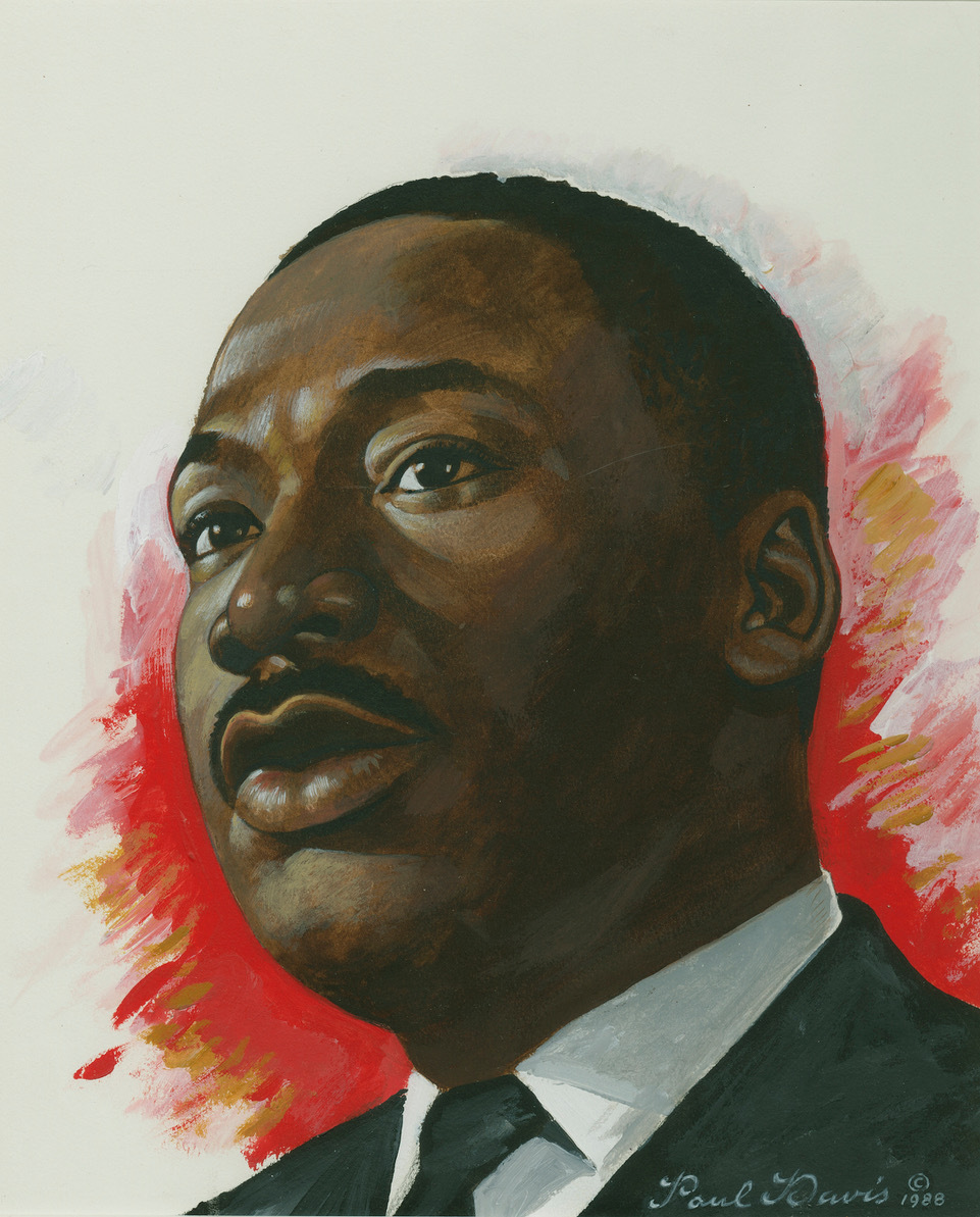 Paul Davis's Rolling Stone cover portrait of Martin Luther King, Jr.