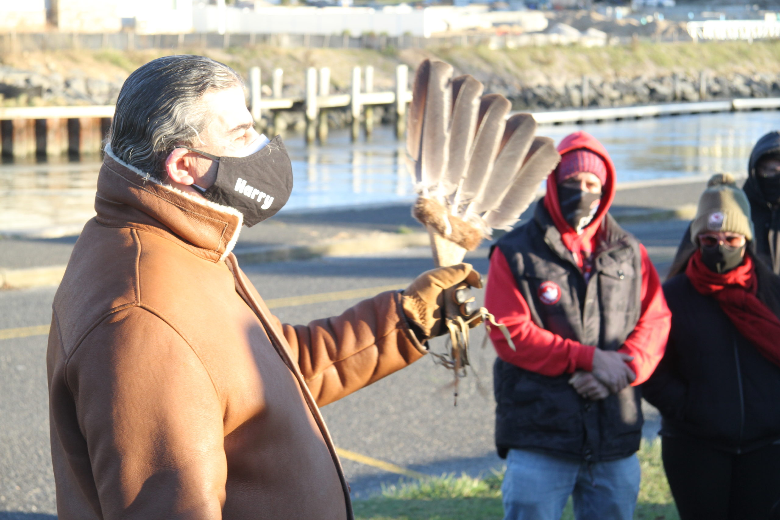 Members of the Shinnecock Nation and dozens of supporters from other tribes, environmental groups and social justice organizations gathered on the banks of the Shinnecock Canal on Sunday afternoon to pray and protest overdevelopment in the region and the impacts humans have had on water quality in the region. 