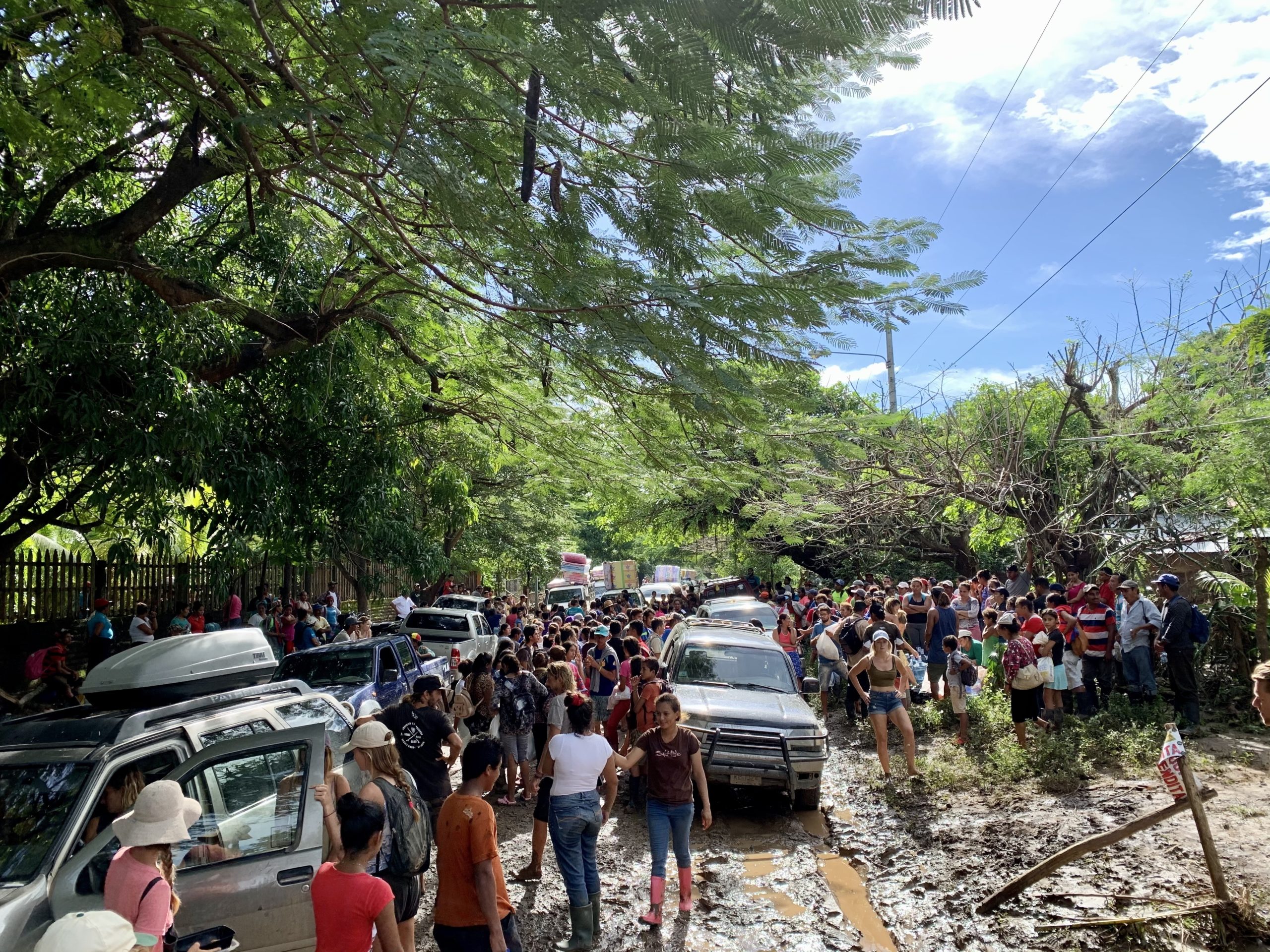 The first day of donation distribution in Nicaragua following the devastation from Hurricanes Eta and Iota.