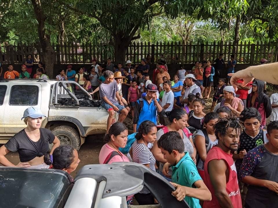 The first day of donation distribution in Nicaragua following the devastation from Hurricanes Eta and Iota.