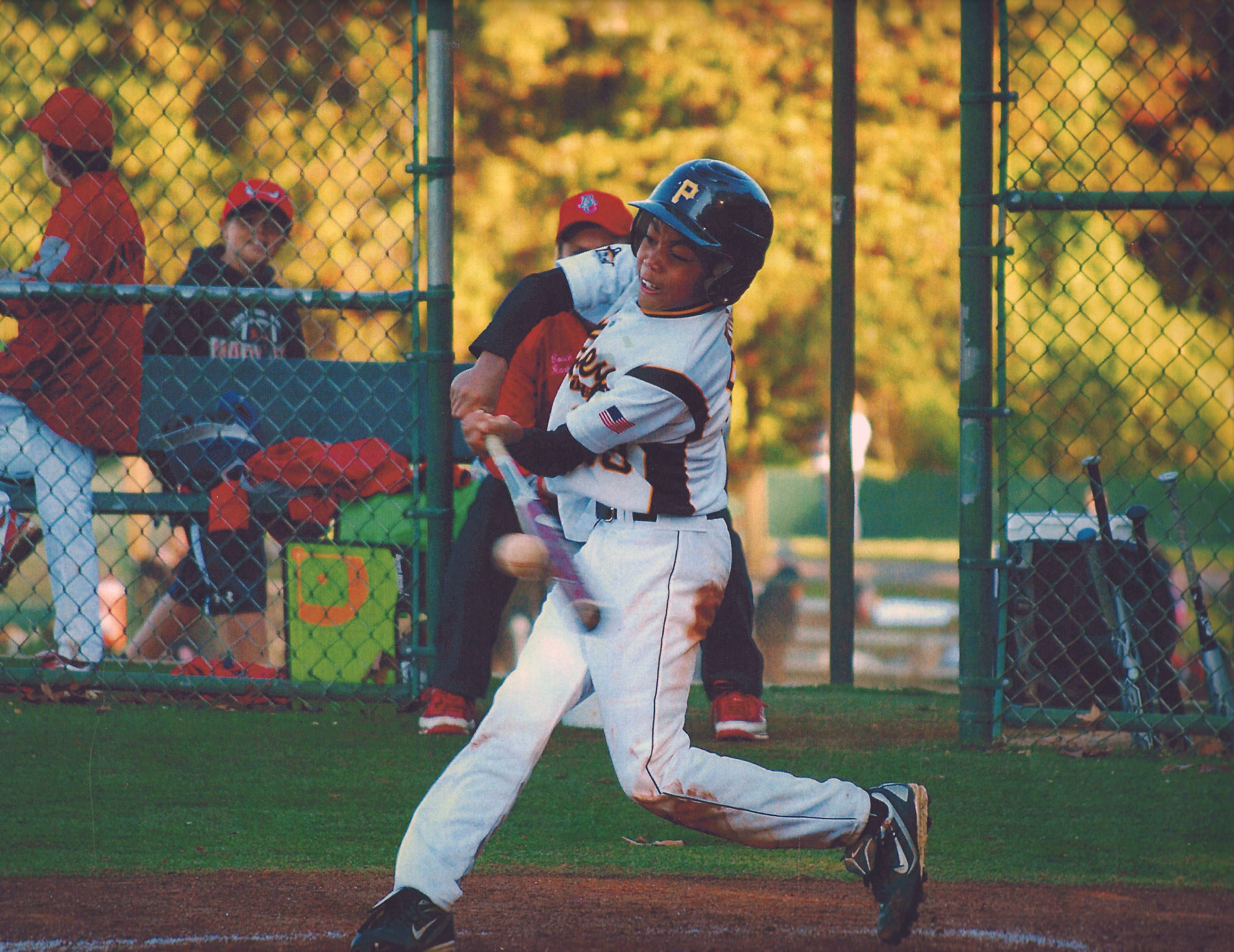 James Wood playing baseball in Maryland when he was younger.