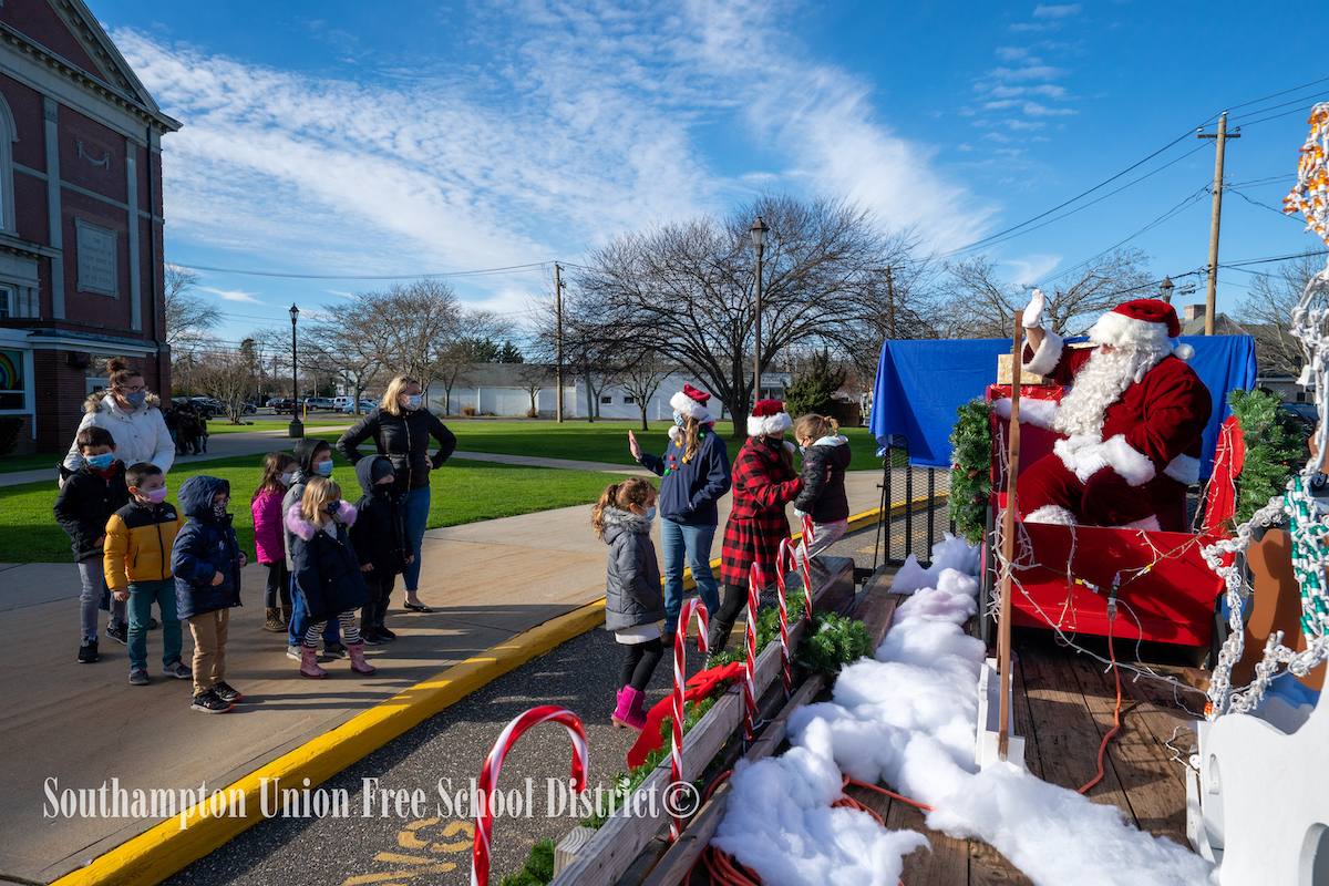 Santa visited students and staff at Southampton High School, Intermediate School and Elementary School during the week of December 14. 