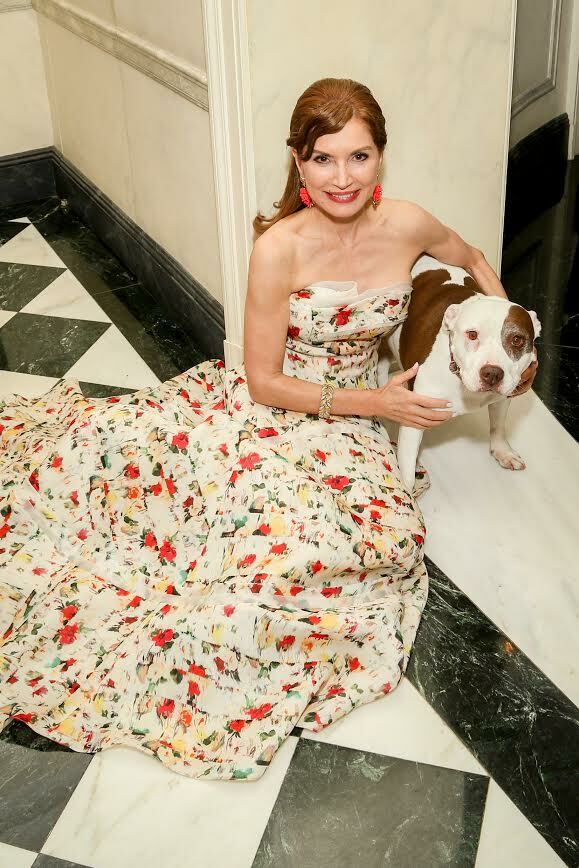Southampton Animal Shelter FOundation ambassador Jean Shafiroff and her rescue pit bull, Bella. 
J GRASSI AT PMC