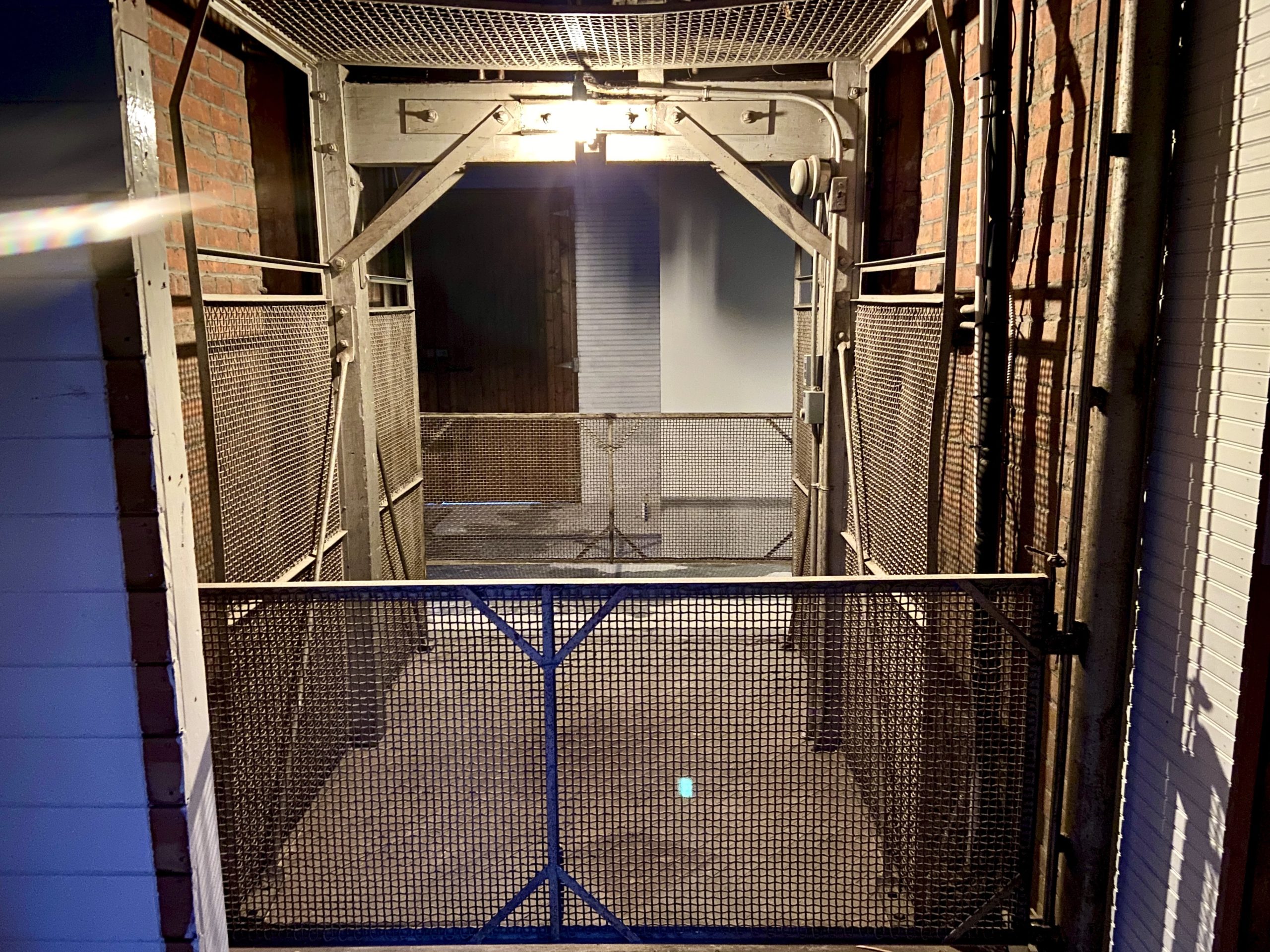 The freight elevator inside 7 Powell Avenue. 