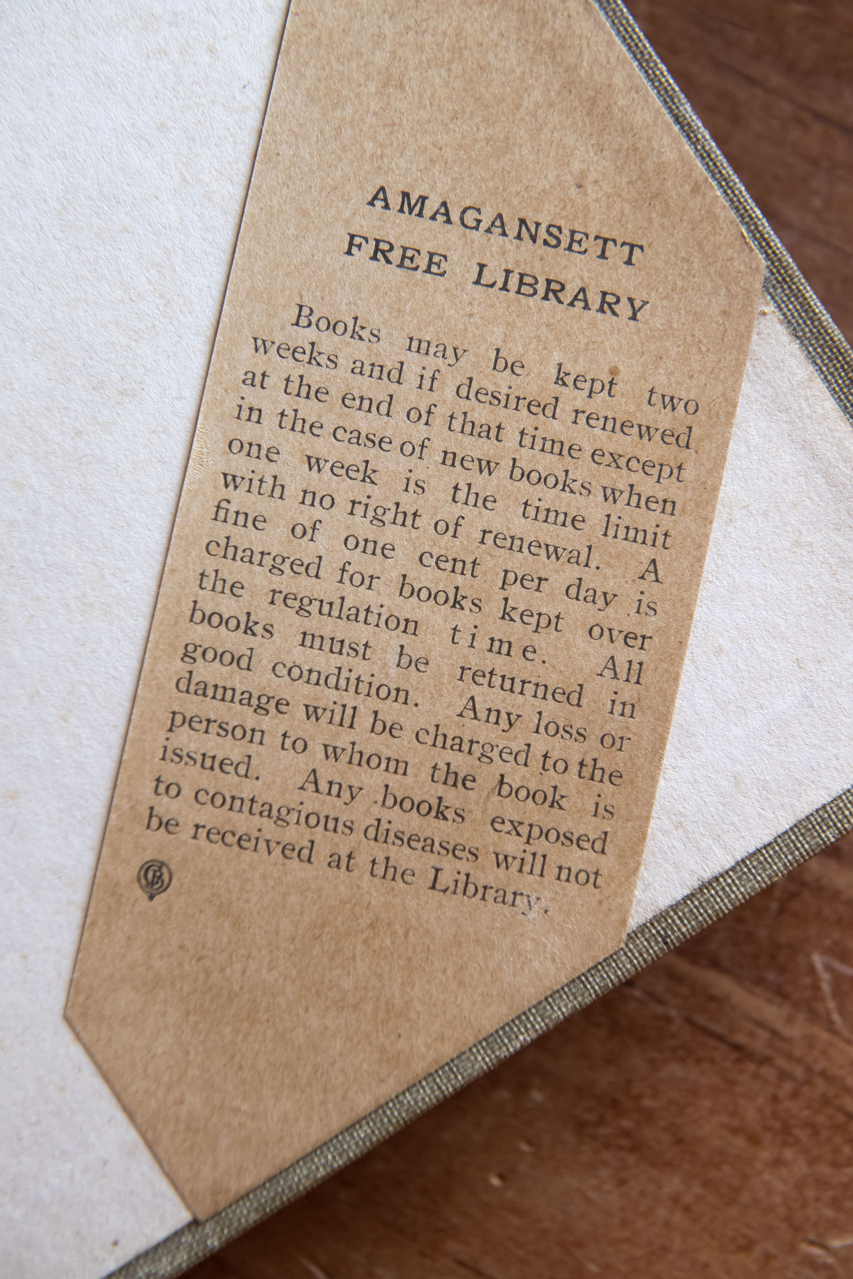 The library policy that was in place when the book was last in circulation.