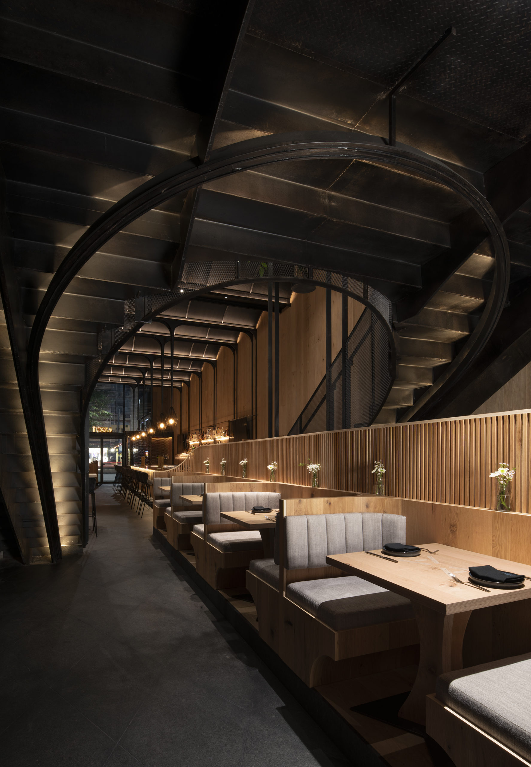 Bates Masi + Architects renovated 329 Columbus Avenue in Manhattan to create Asset restaurant.