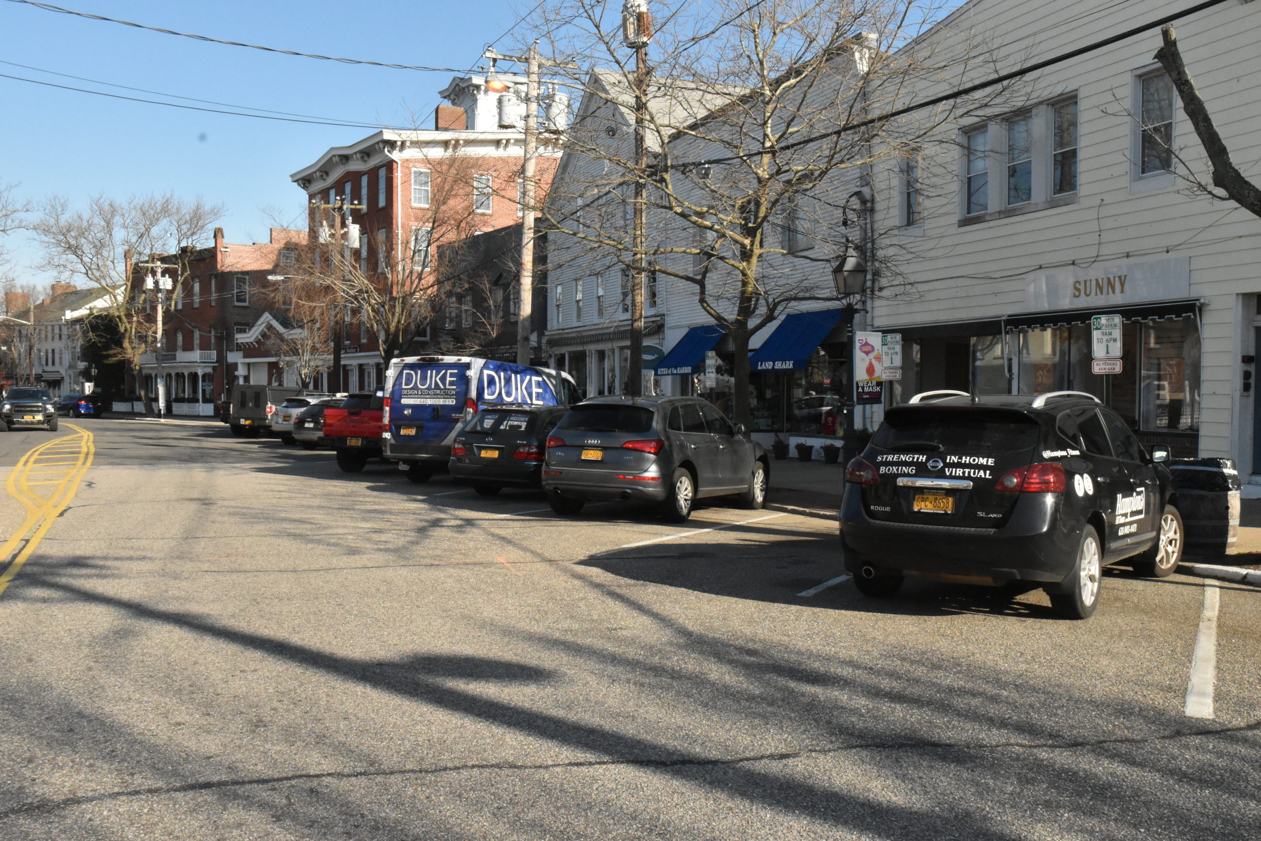 In Sag Harbor, where Main Street parking spaces are coveted, even on a winter morning, the Village Board is expected to move forward with a plan to create seasonal paid parking. STEPHEN J. KOTZ