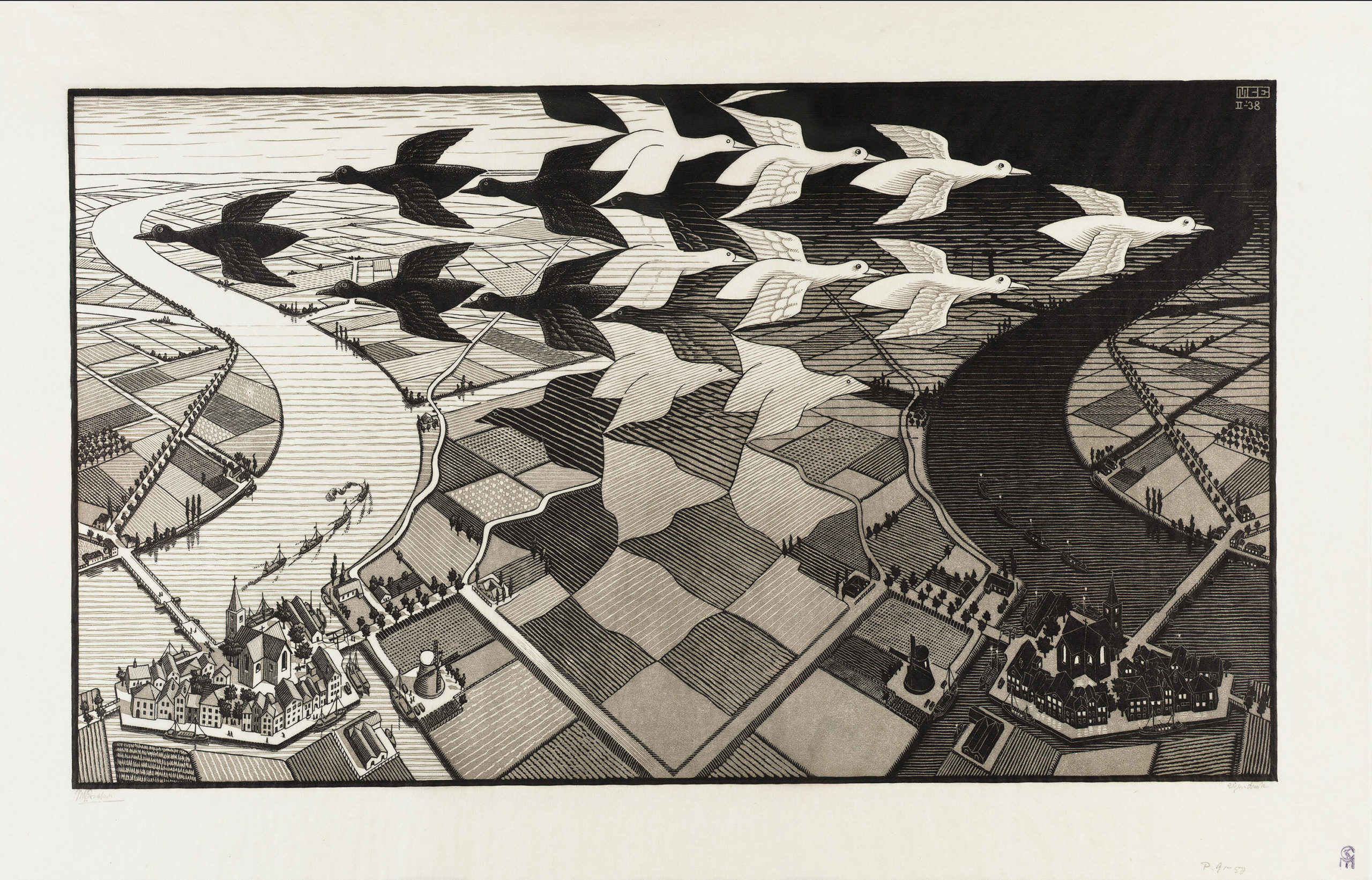 An M.C. Escher design in the film 