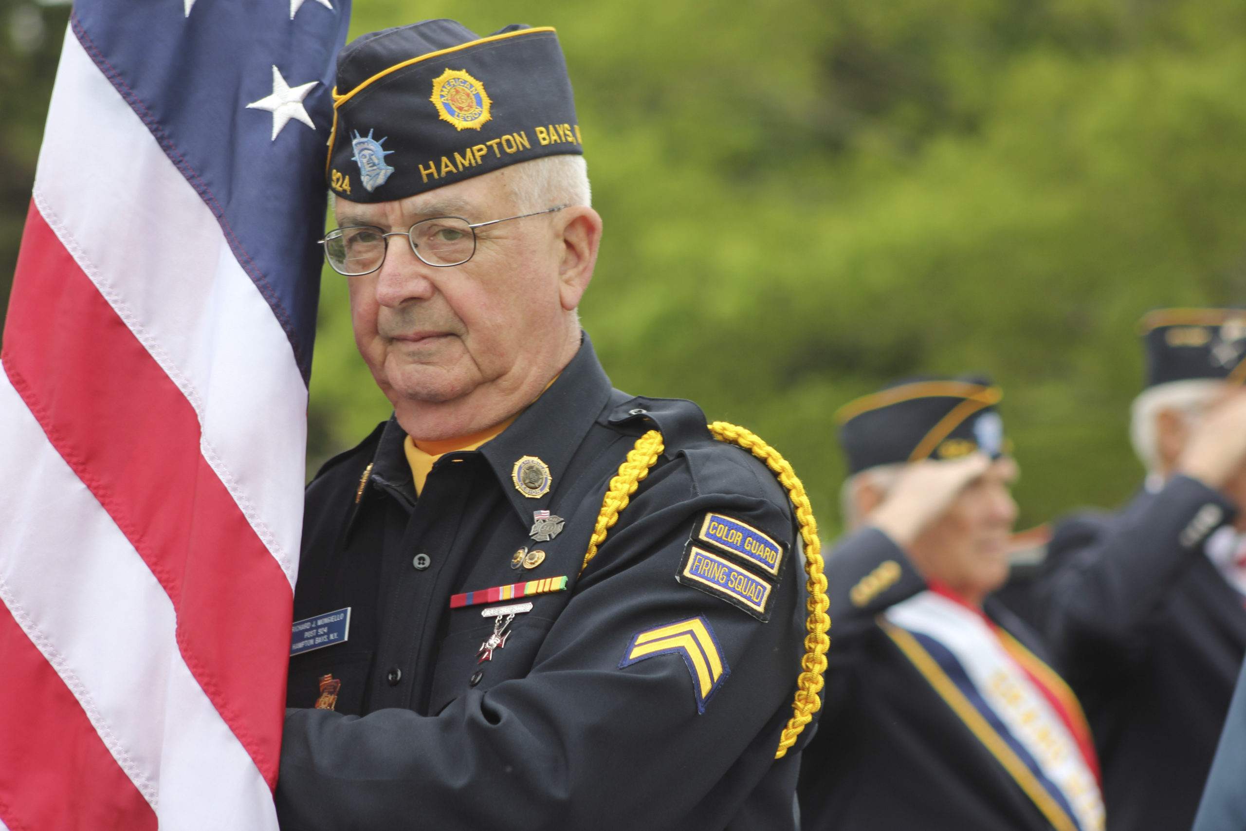 Richard Mongiello during the 2018 Memorial Day observance.