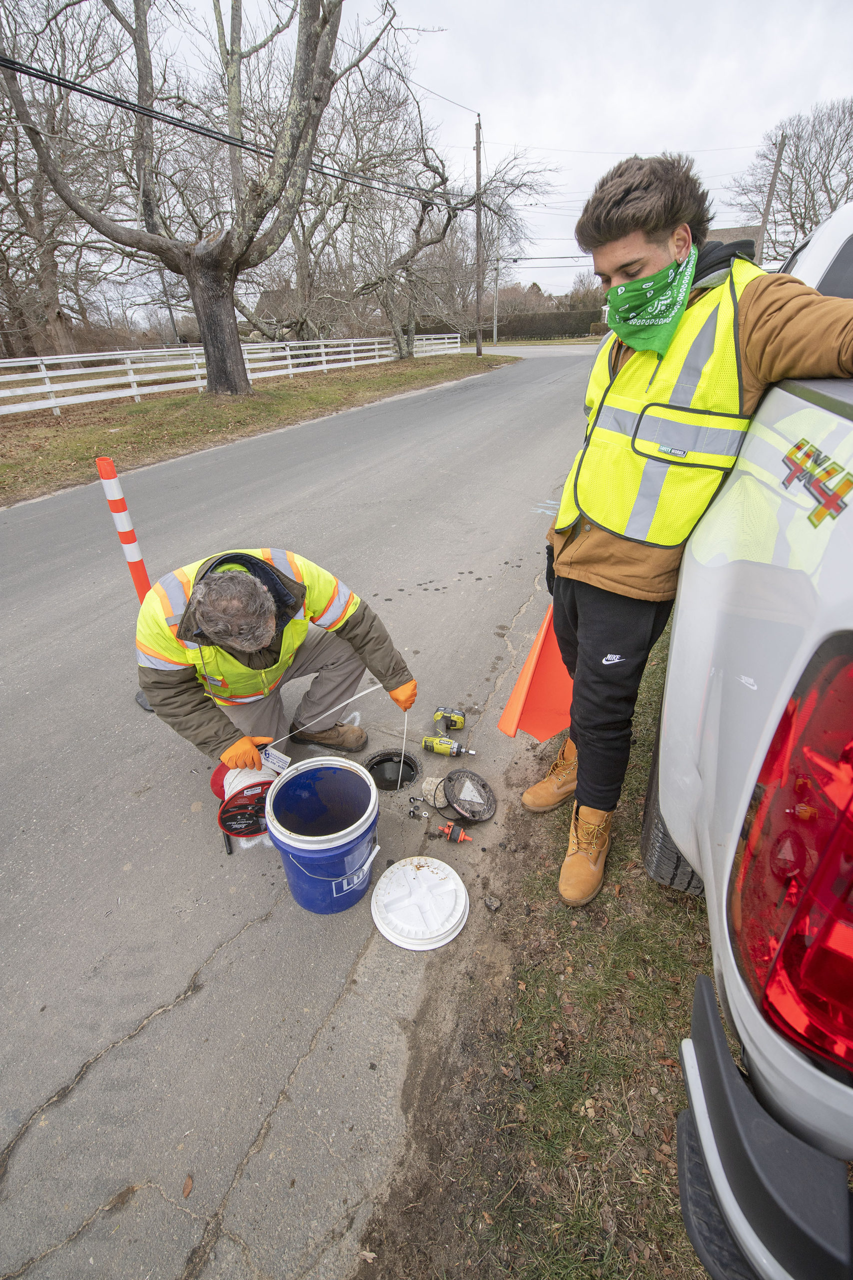 Contractors for the wind farm developers have already begun testing the water and soil beneath town roadways in Wainscott.