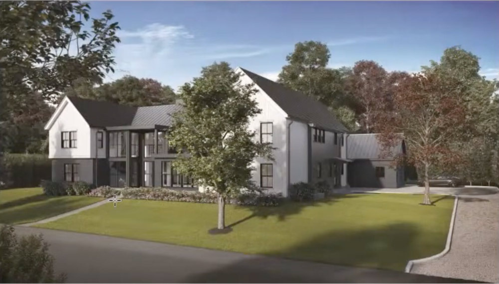 A rendering of a house proposed on Marsden Street in Sag Harbor.
Images Courtesy of NoTriangle Studio
