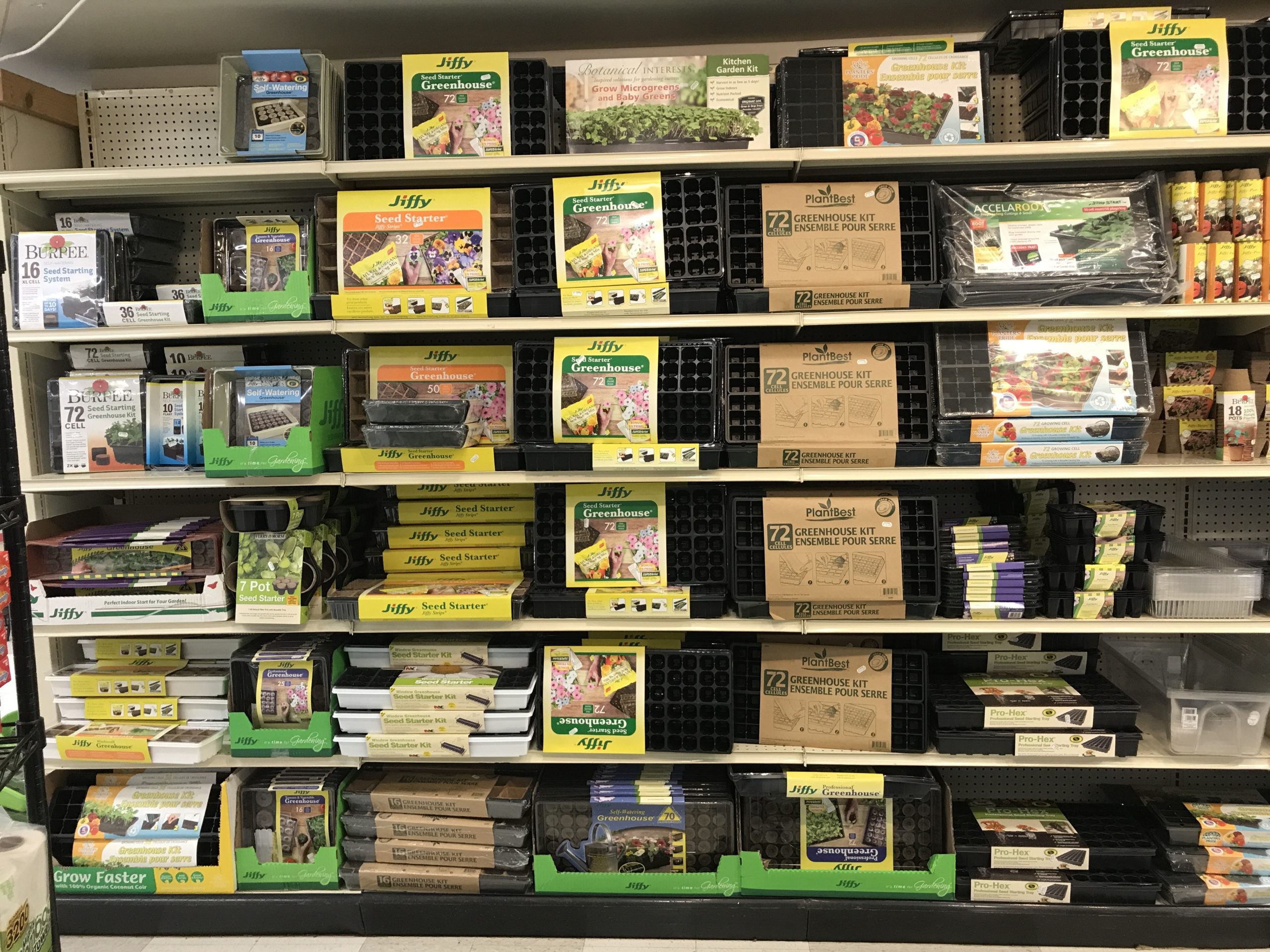 There are now literally dozens of different seed starting kits that include flats, cells and domes and covers. Choose the ones that match your seeding needs and skills or buy the individual parts as needed.