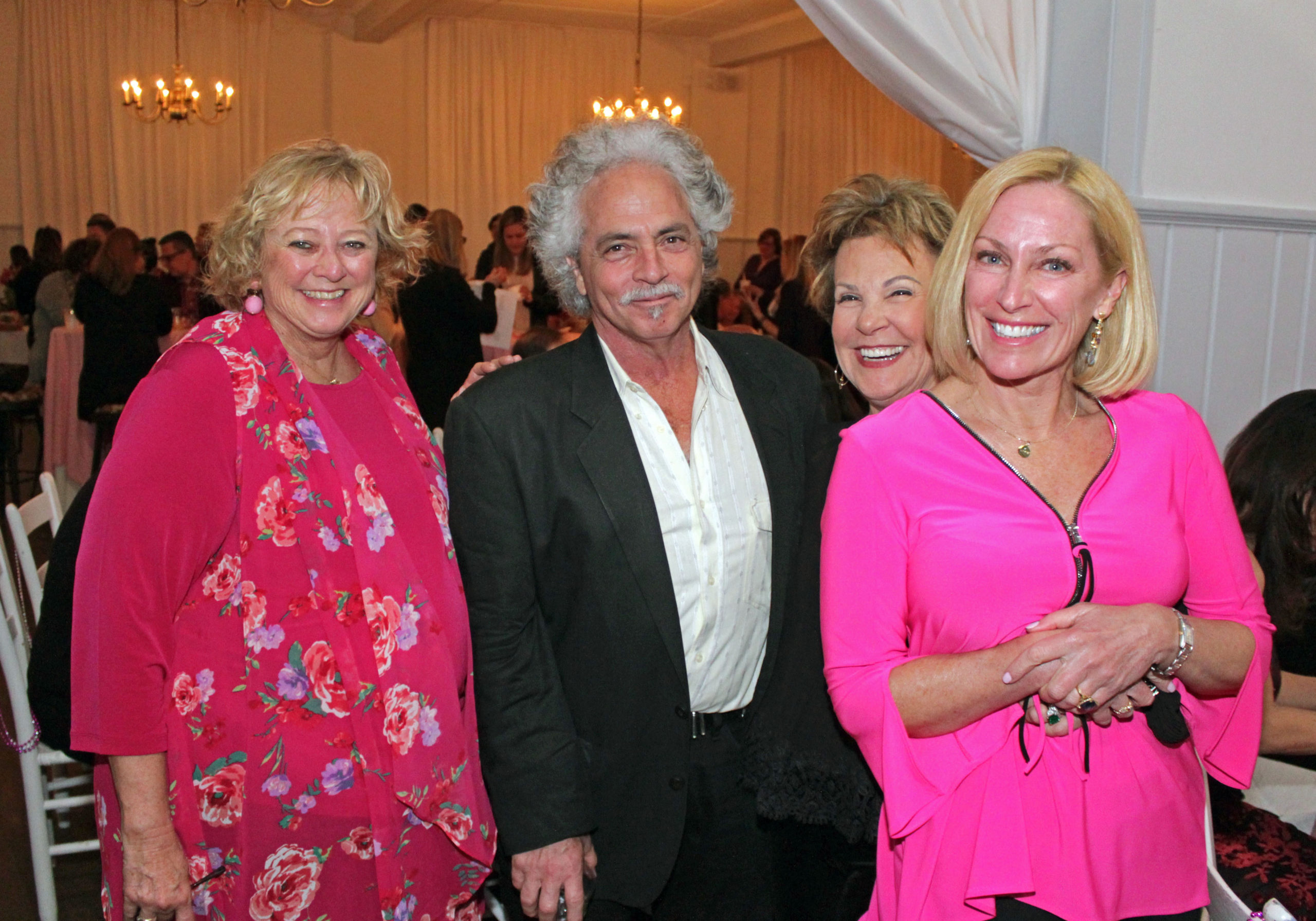 Susie Roden, left,  Russell Blue, Lynn Leff and Stacy Quarty at the “In The Pink” benefit for the Ellen Hermanson Breast Center at Stony Brook Southampton Hospital and Ellen’s Well in April 2019.