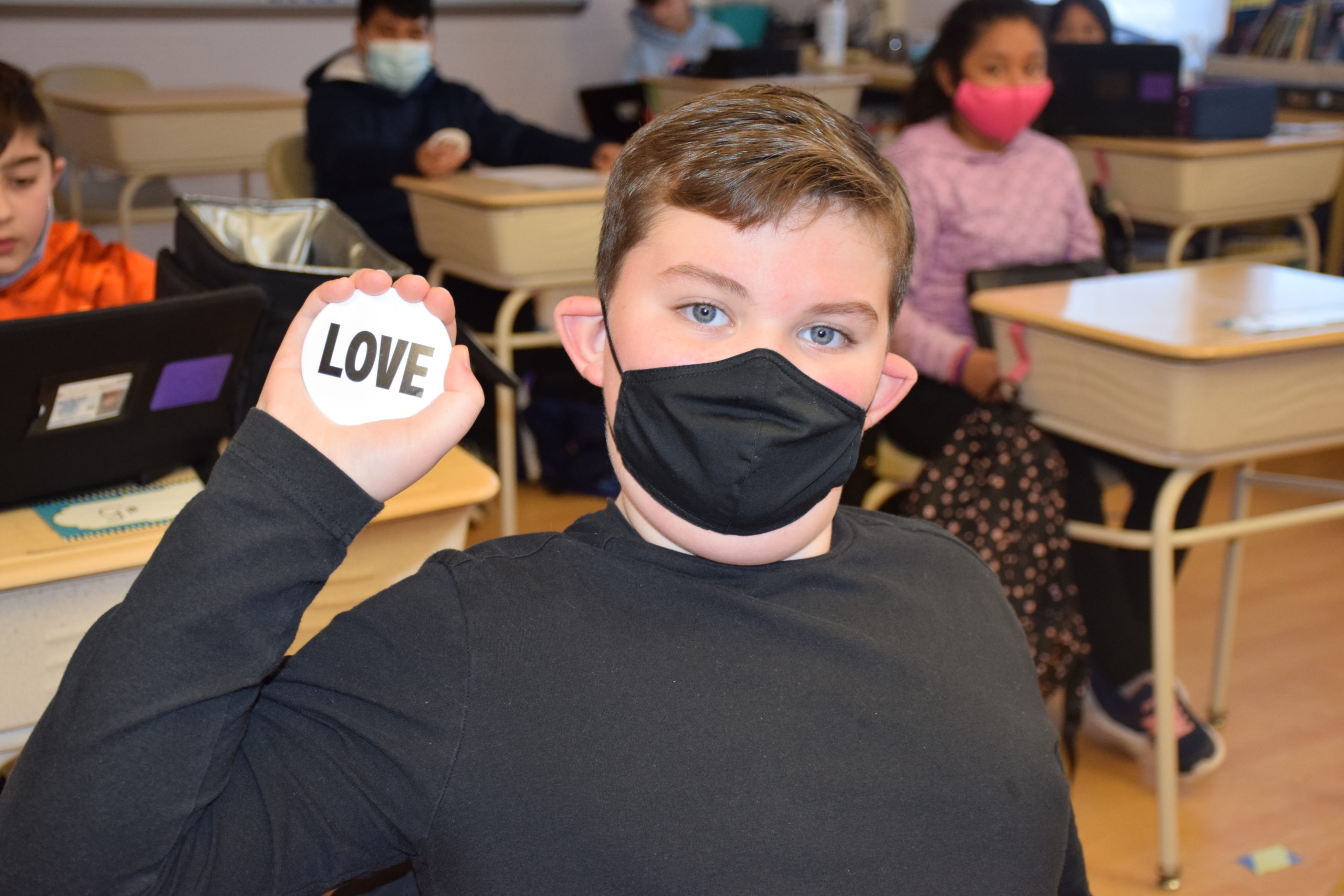 Hampton Bays Middle School students participated in P.S. I Love You Day on February 12.