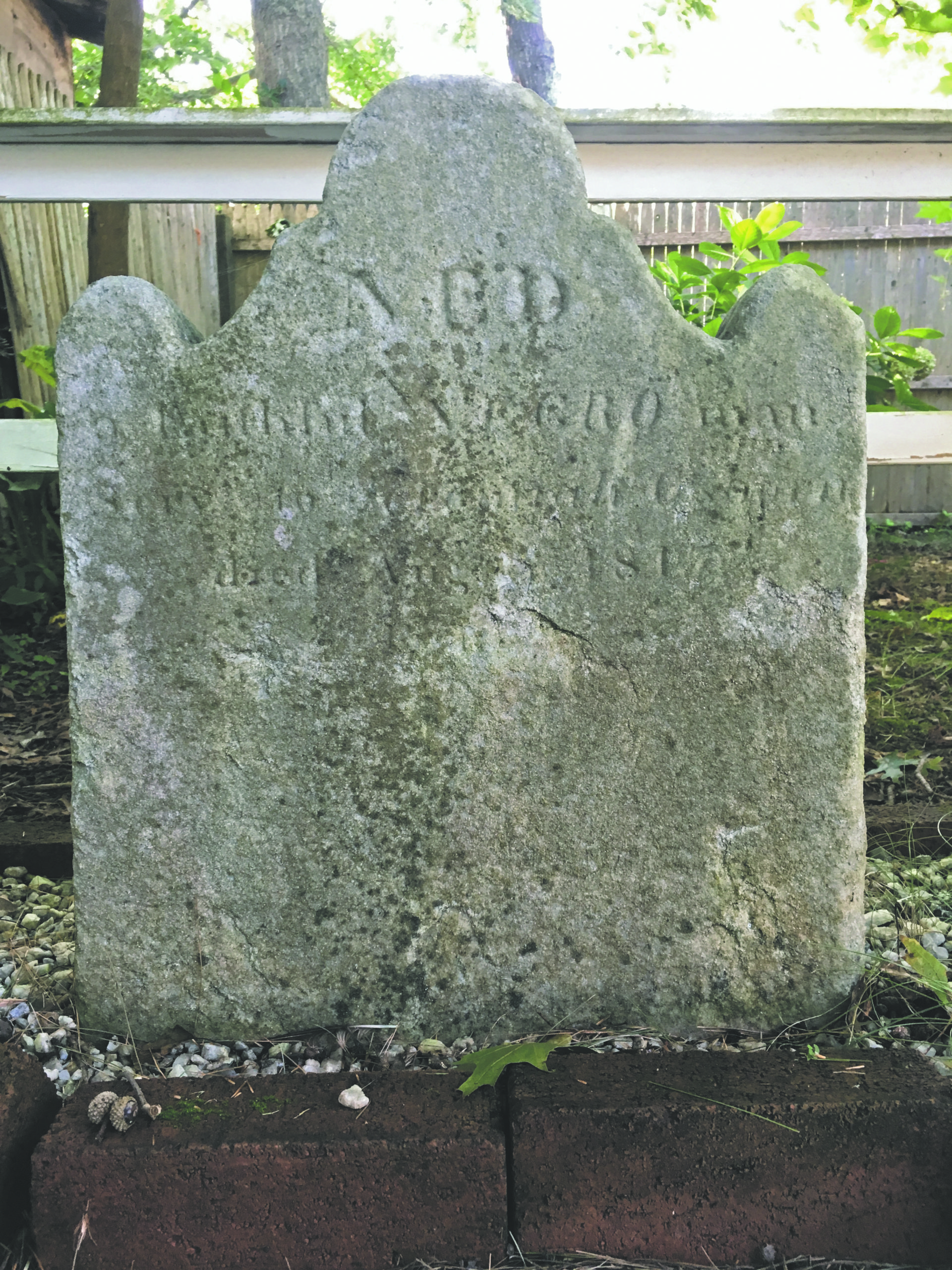Ned is one of only two to have the only known headstones for people who had been enslaved in the Town of East Hampton, out of hundreds who we now know lived here.
                                           Courtesy Plain Sight Project                                          Courtesy Plain Sight Project