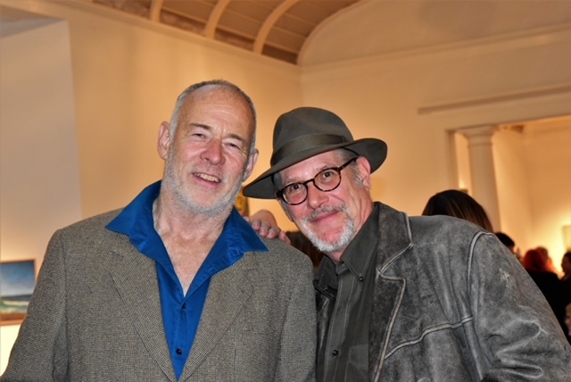 Curator Paton Miller with artist Charles Waller, who died last year, at the 