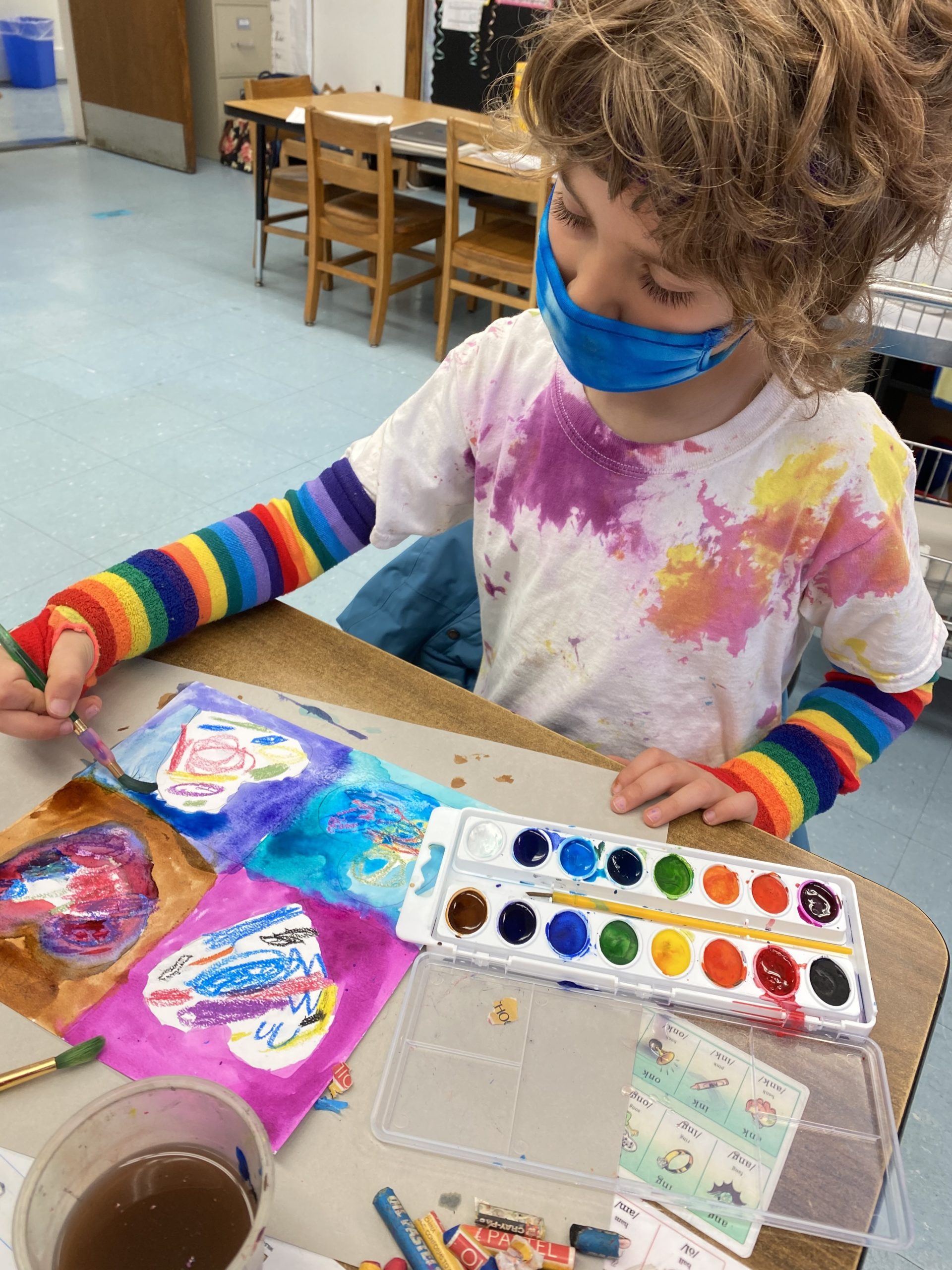 First grade students, including Jonah Stallman, were “visions in rainbows,” on Terrific Tuesday.