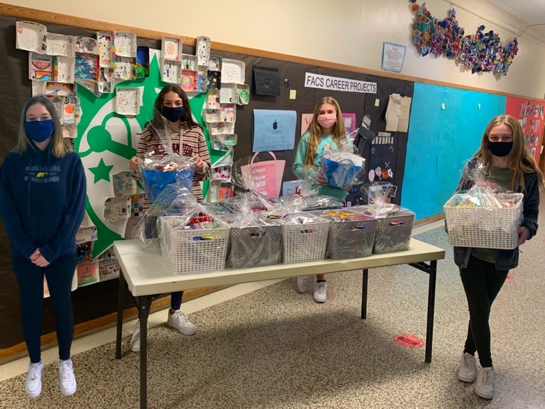 Westhampton Beach Middle School Student Council members recently donated 11 gift baskets to health care workers at Stony Brook Southampton Hospital’s COVID-19 units. The baskets were made possible through generous donations from students, faculty and community members.