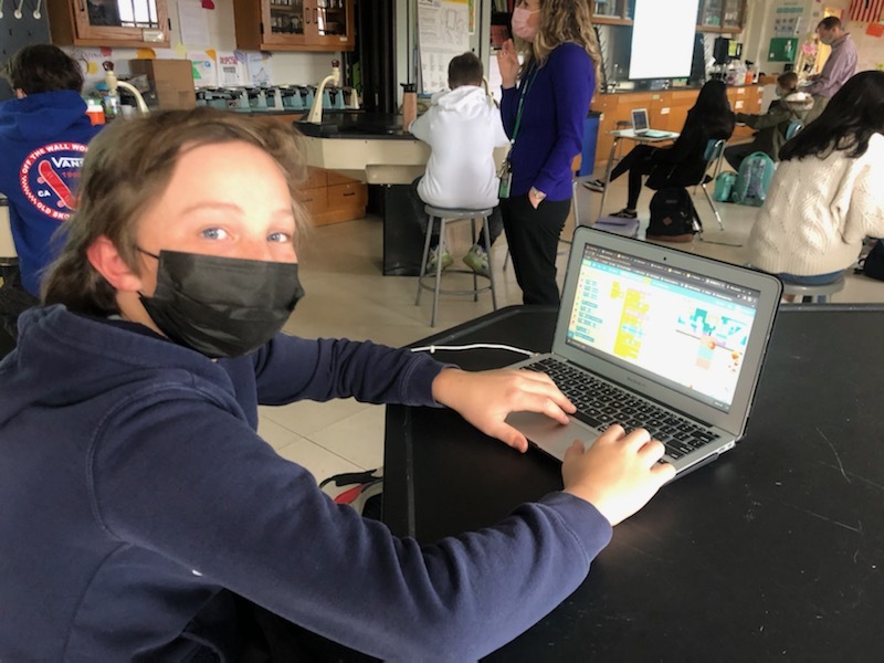 Digital literacy students at Westhampton Beach Middle School recently designed their own video games using Scratch.