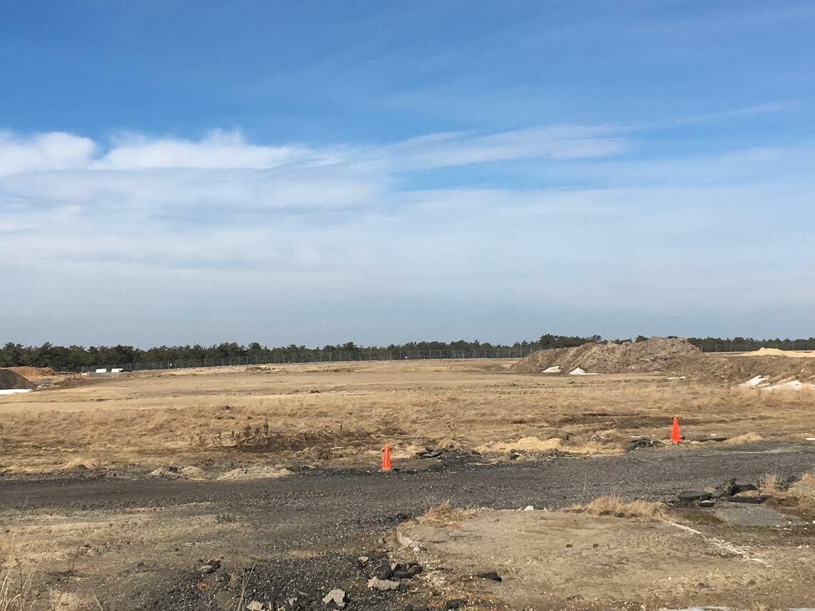 Preparing the site at Gabreski Airport in Westhampton for the Amazon warehouse.
