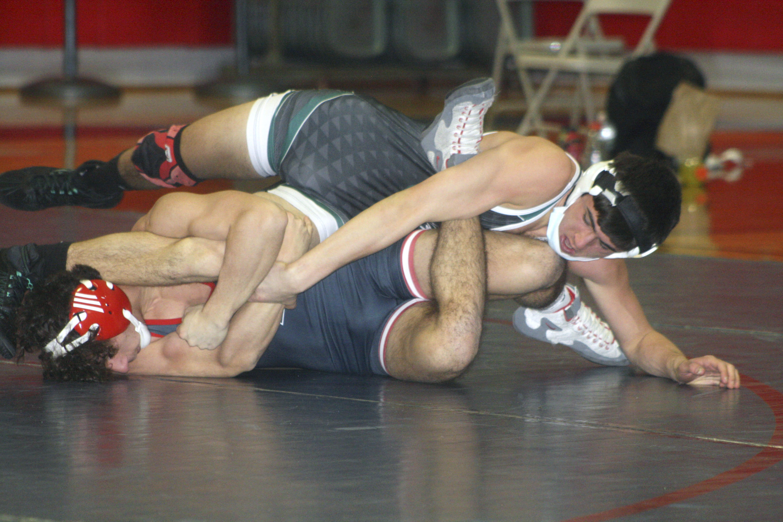 Will Zaffuto won his match with a pin in Westhampton Beach's 44-27 win over Miller Place on Saturday.     CAILIN RILEY