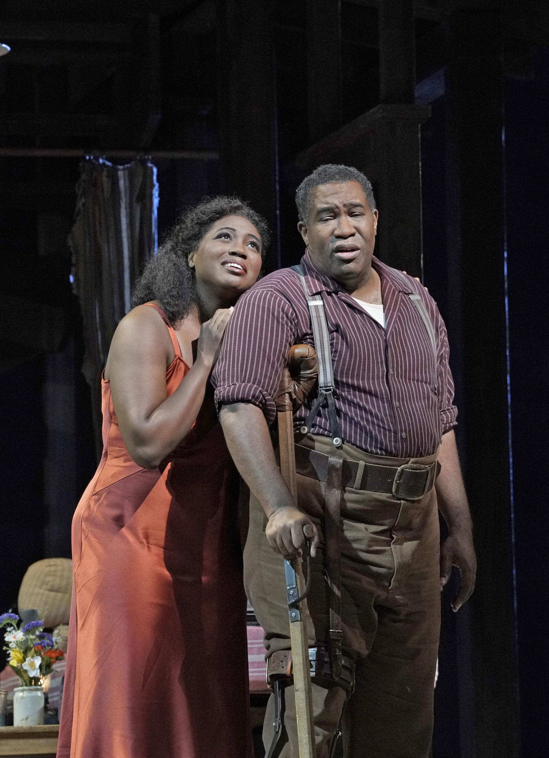 Angel Blue as Bess and Eric Owens as Porgy in the Gershwin's 