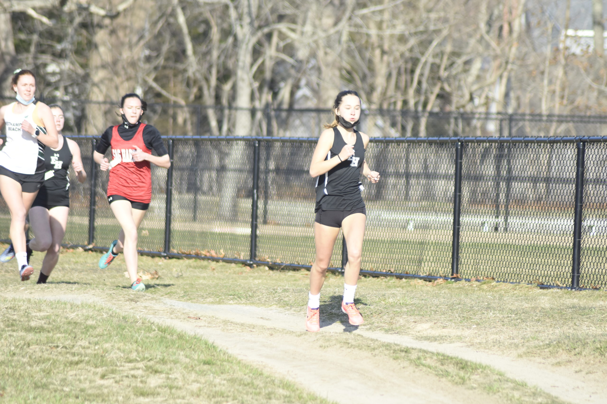 East Hampton freshman Dylan Cashin had the early lead.