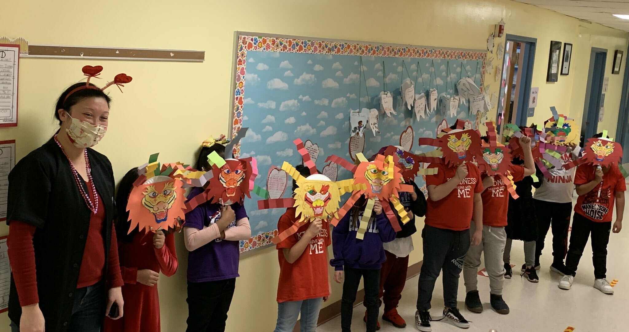 : Stephanie Tam’s second grade students at Hampton Bays Elementary School recently celebrated Chinese New Year. They learned about the holiday’s traditions, created Chinese dragons and held a parade in their classroom.