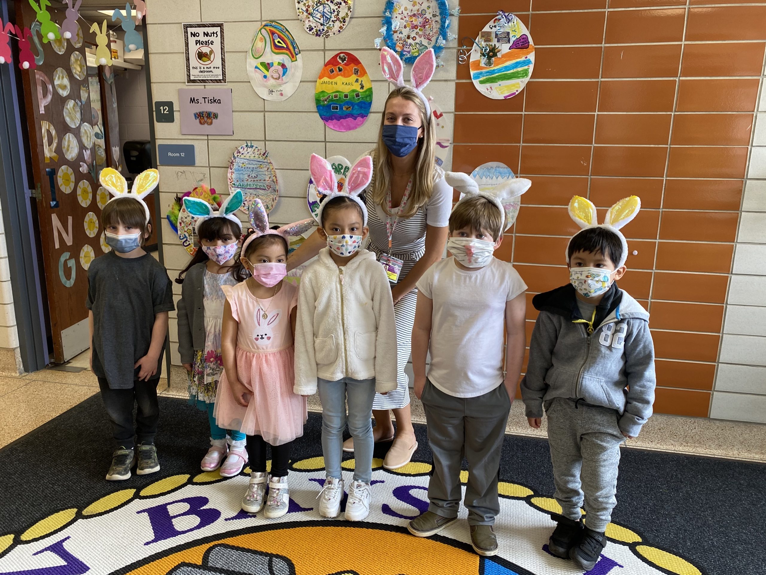 The little bunnies in Morgan Tiska’s kindergarten class at Hampton Bays Elementary School were treated to an egg hunt on March 25. Out in the warm sun, the kindergartners searched their school’s grounds for colorful eggs, which they placed in paper bags that they had decorated for the occasion.