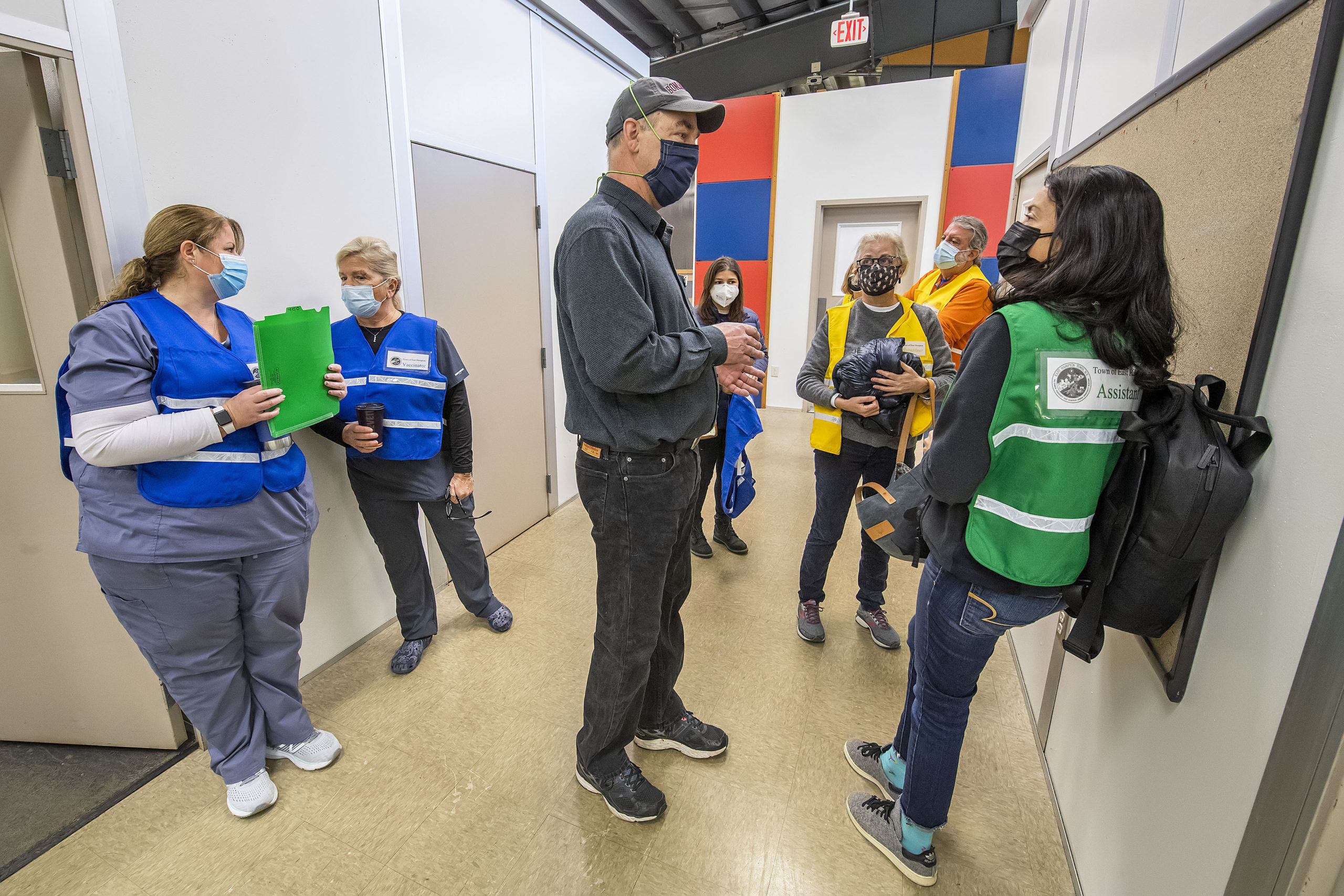 East Hampton Town officials and volunteers held their second COVID-19 vaccination clinic on Saturday, administering more than 650 doses of the vaccine to teachers and essential workers. On Friday, Stony Brook Medicine had used the town's vaccination POD to administer more than 1,200 doses to senior citizens.