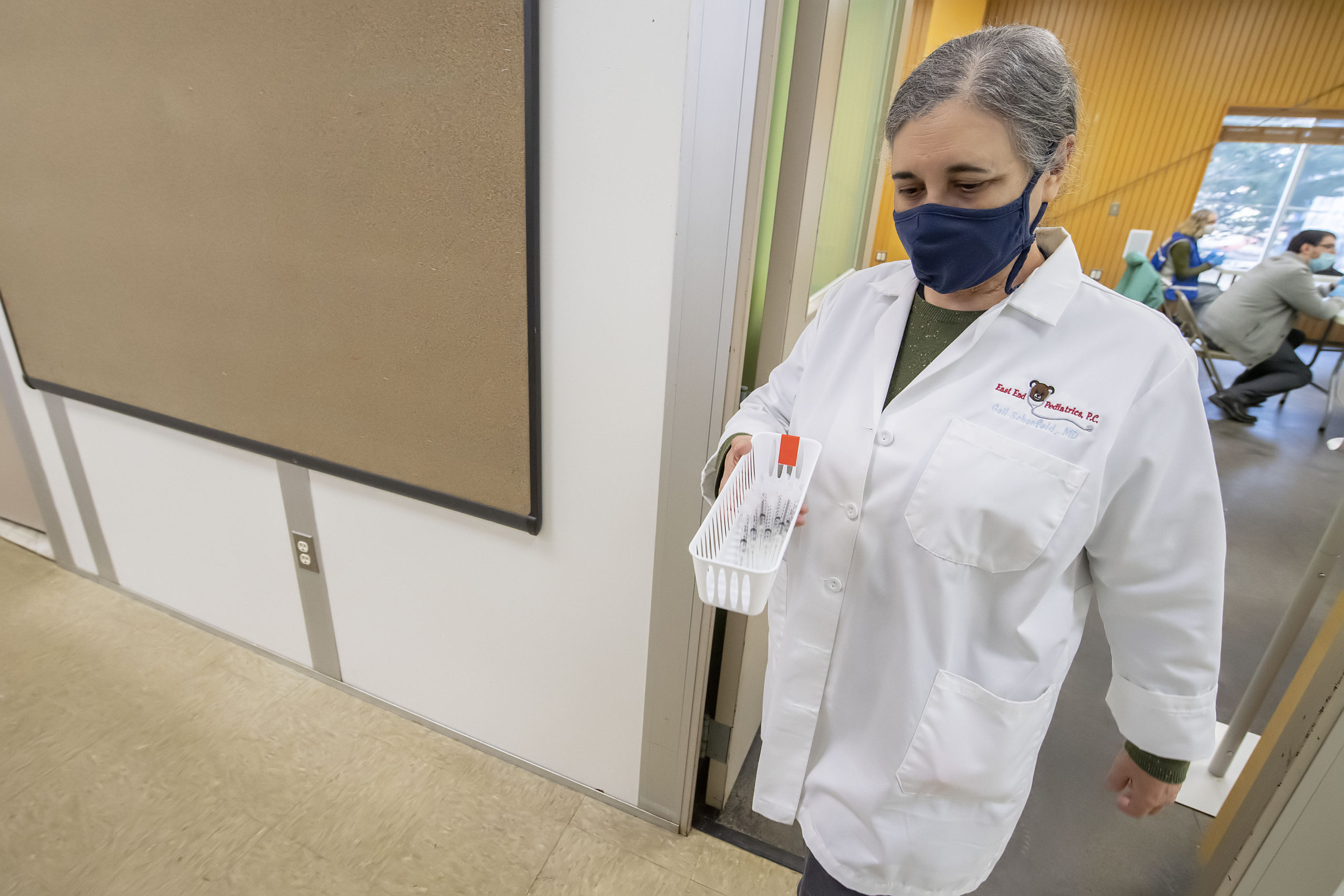 Dr. Gail Schonfeld has served as medical director of the town vaccination clinics.