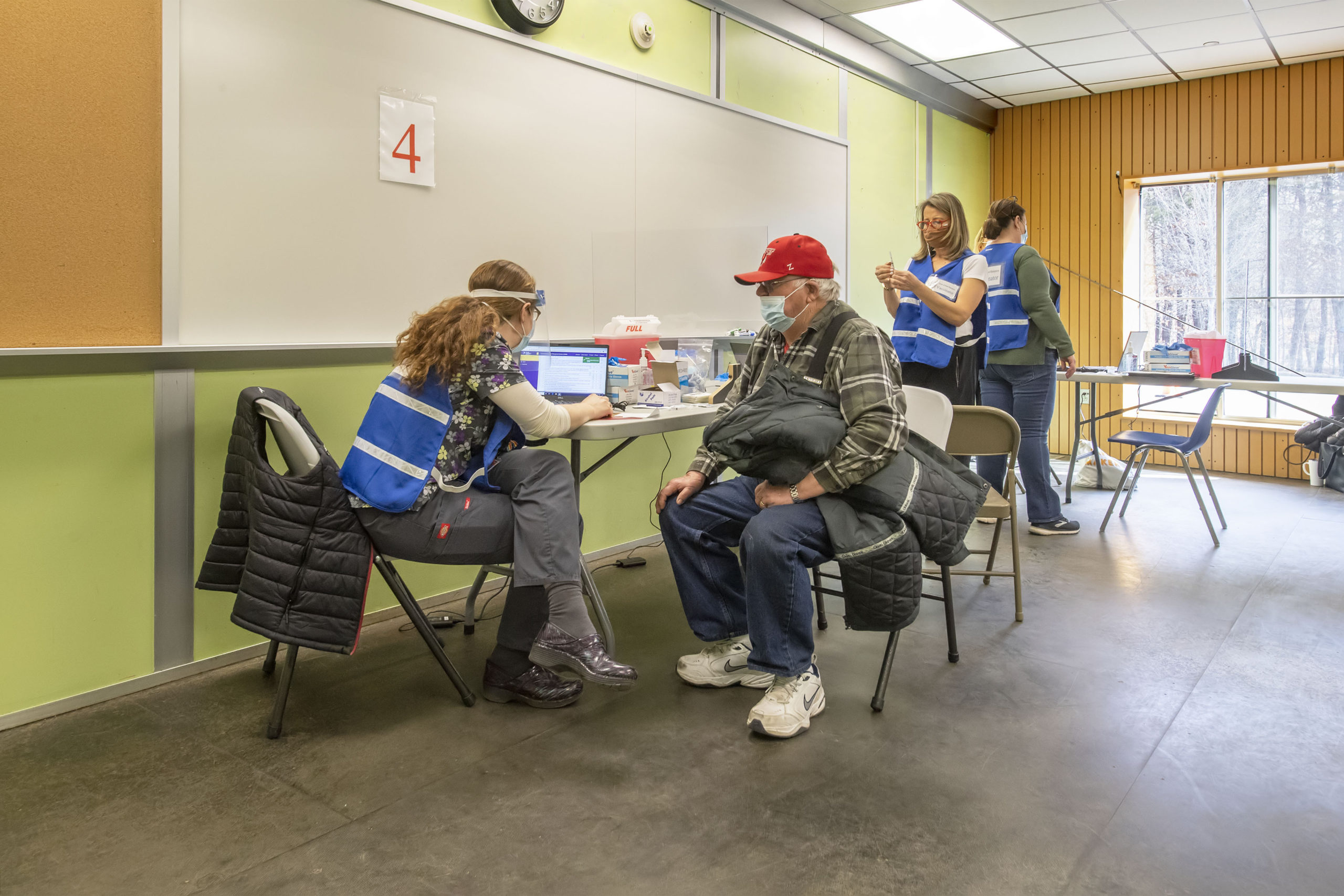 Vaccination POD in East Hampton on Saturday.