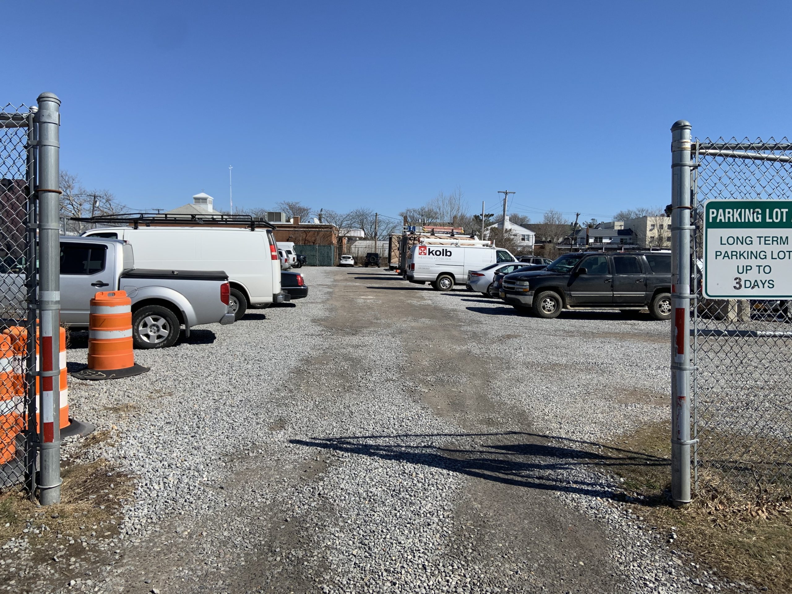 Sag Harbor Village is seeking a long-term lease on the National Grid property at the corner of Bridge and Water streets, which has been used as a long-term parking lot. STEPHEN J. KOTZ