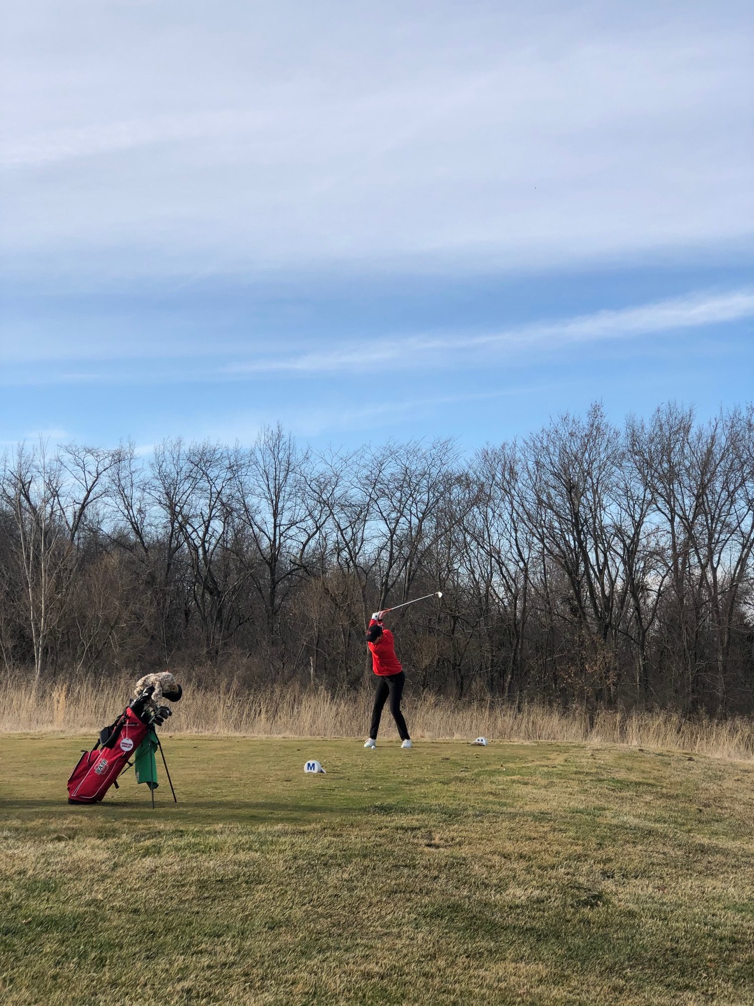 Caraline Oakley tees off at the Dechert Classic hosted by Millikin University.