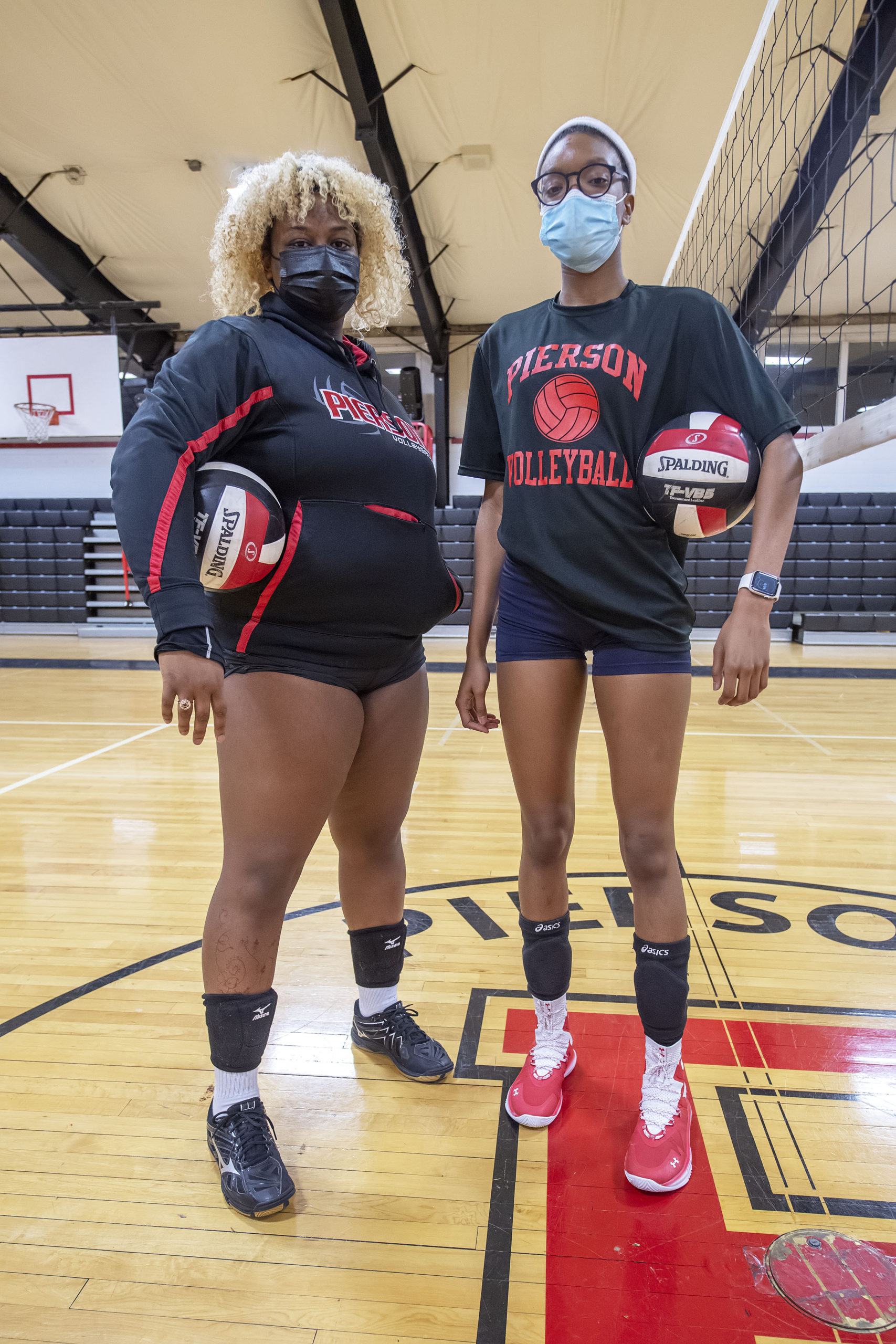 The Pierson girls volleyball team returns seniors Ngelika Tobias-Narvaez, left, and Gylia Dryden, as well as Lilith Bastek-Ochoa, who is not pictured.