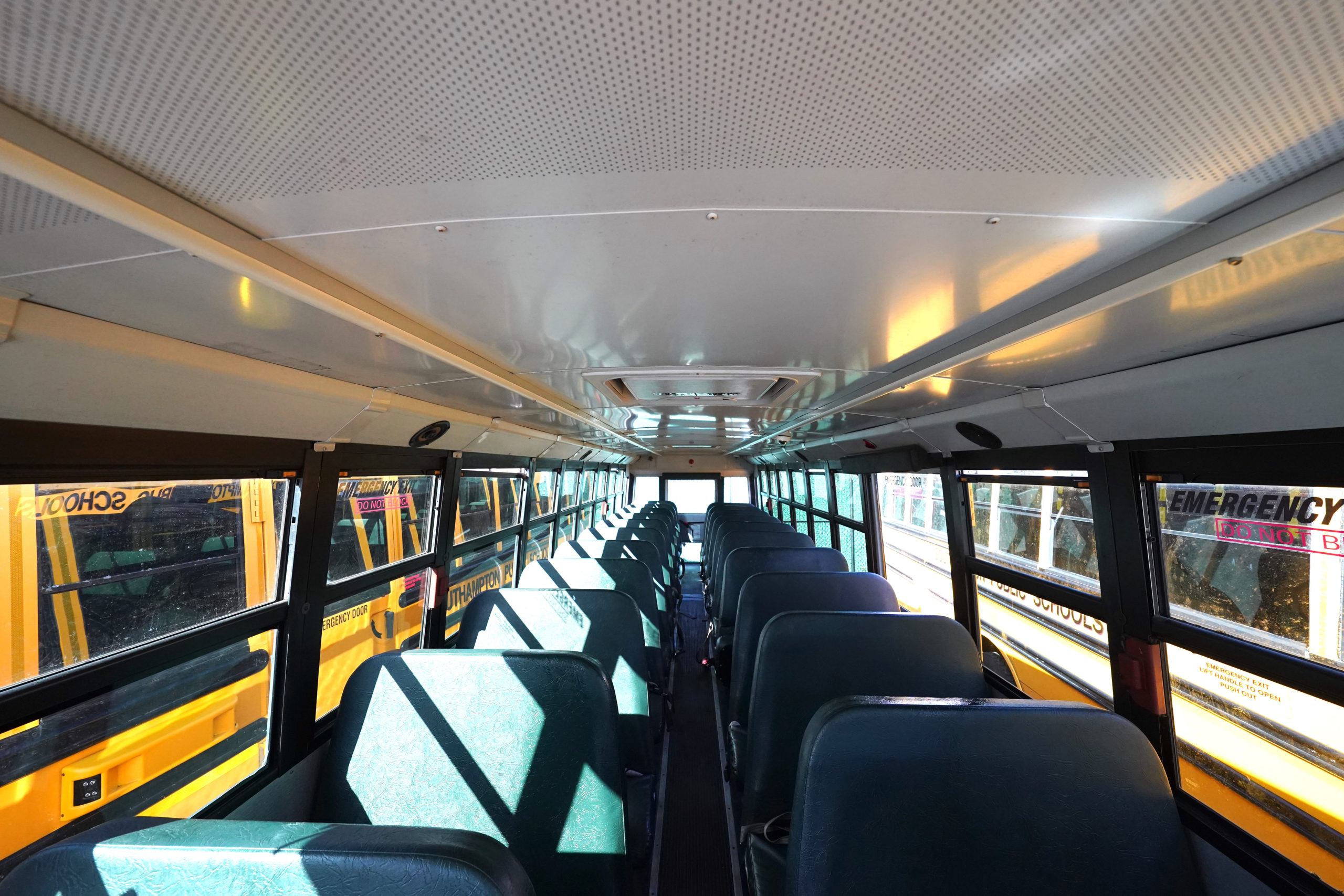 Southampton’s school buses will soon be retrofitted with a new disinfecting system.            Courtesy Southampton Union Free School District