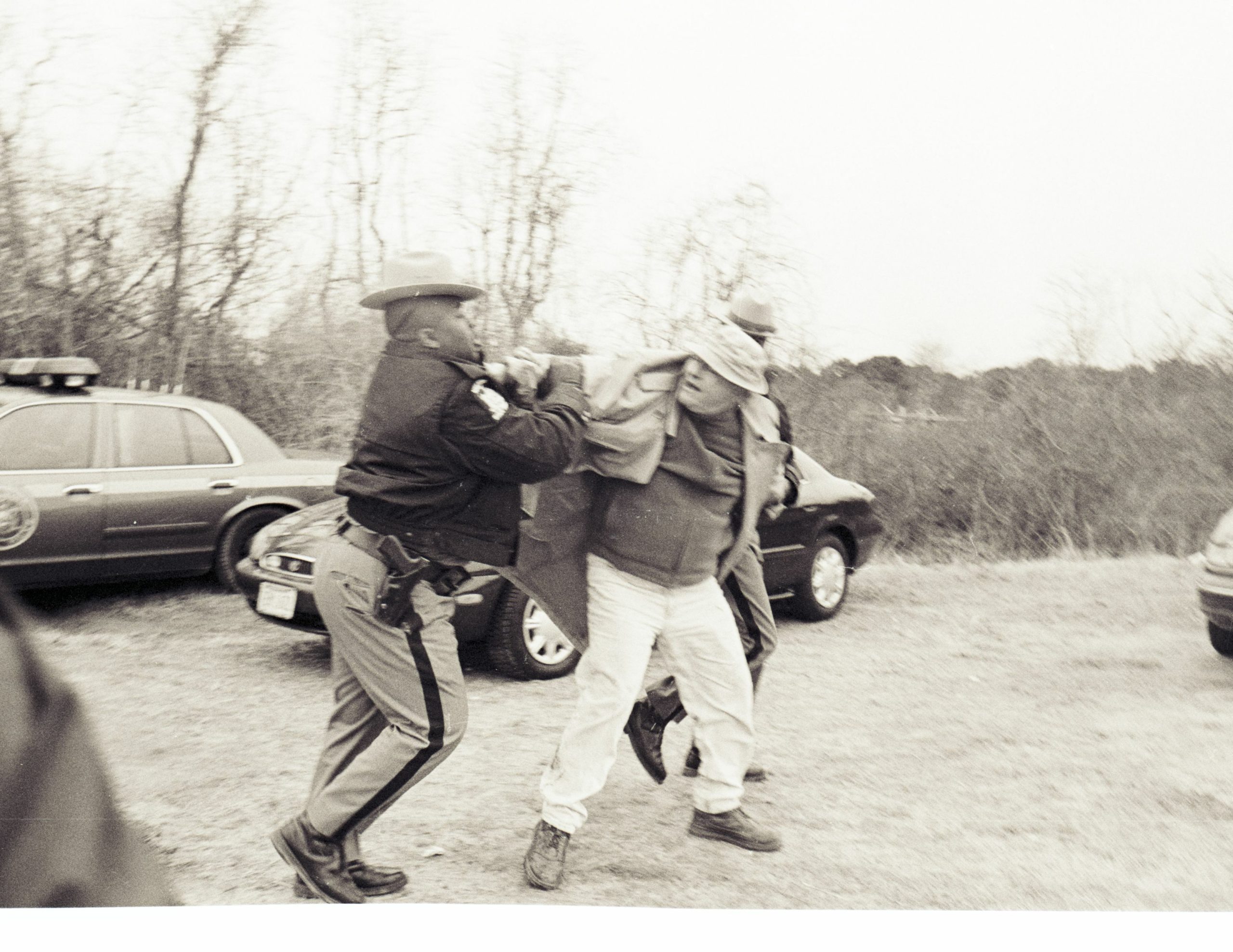 Bob Zellner, then co-chair of the Southampton Anti-Bias Task Force, was arrested in 2000 during a Shinnecock-led protest at Parrish Pond in Southampton.