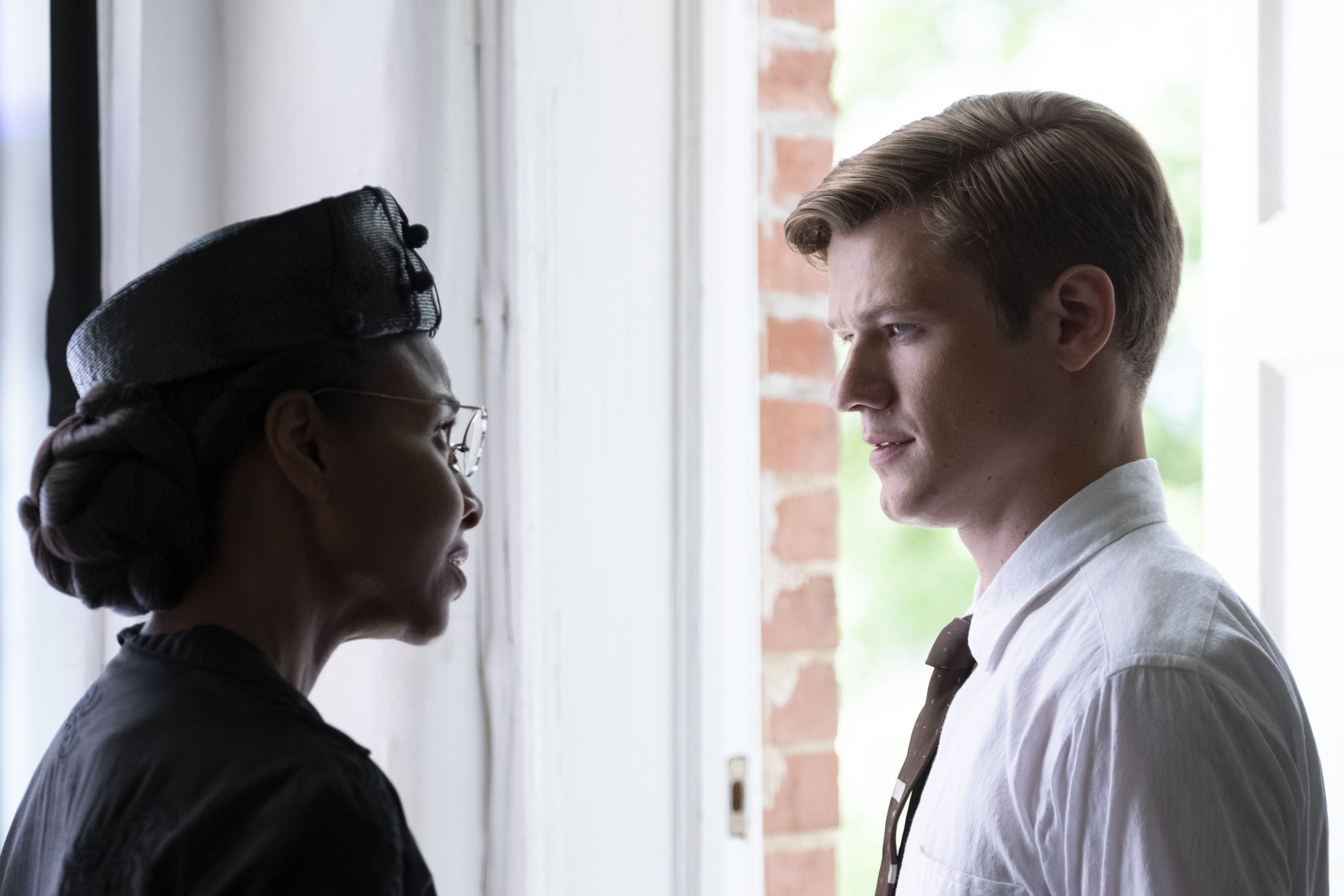 Sharonne Lanier and Lucas Till in a scene from 