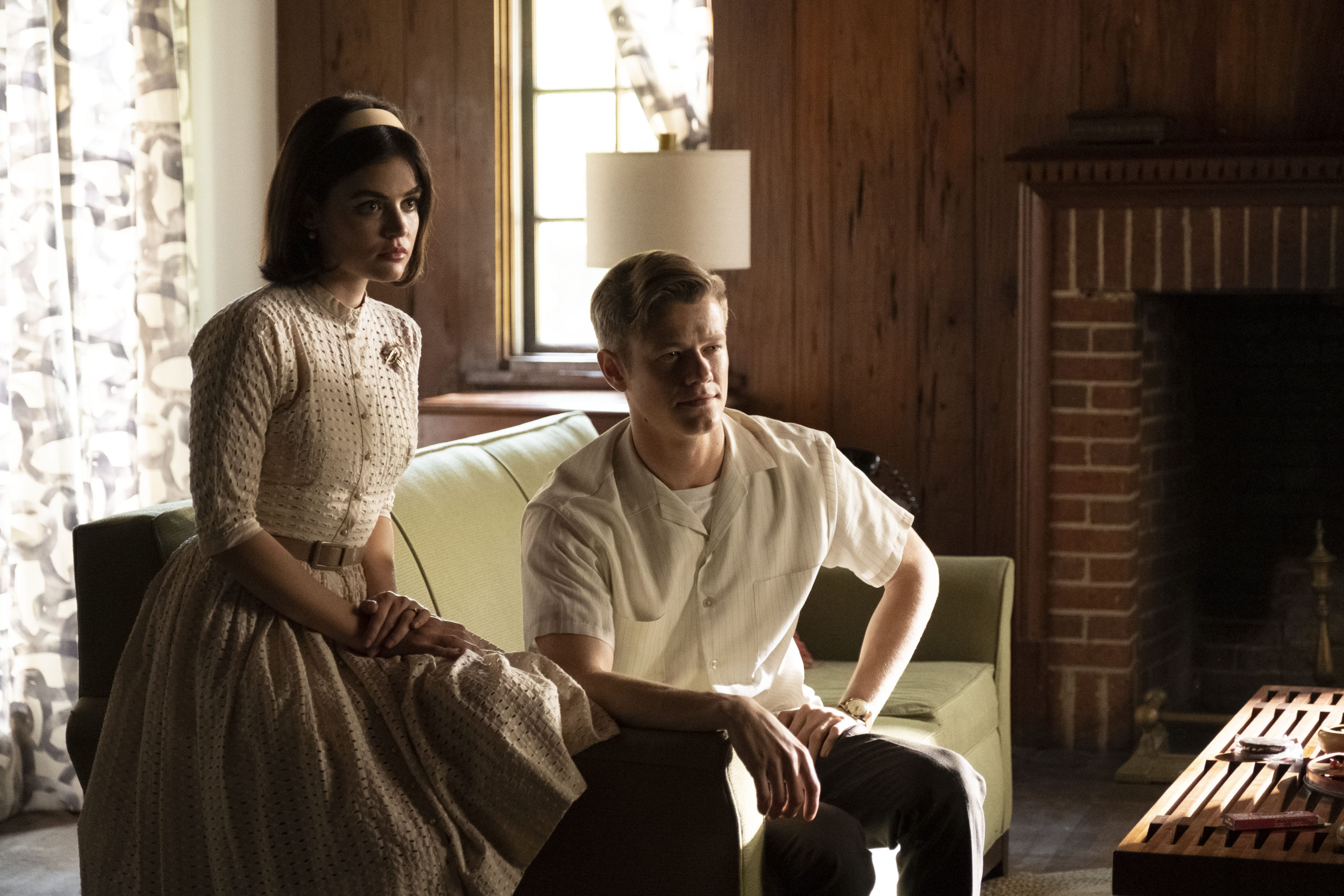 Lucy Hale and Lucas Till in a scene from 