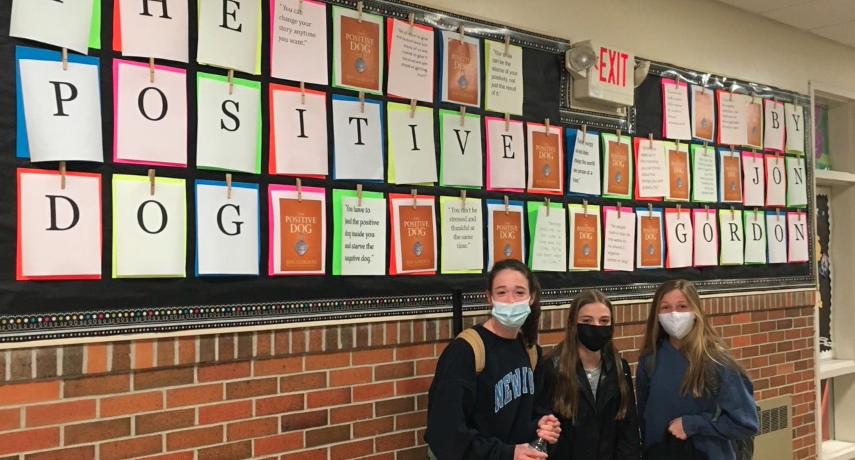Westhampton Beach Middle School recently completed a community read of Jon Gordon’s book “The Positive Dog: A Story About the Power of Positivity.”