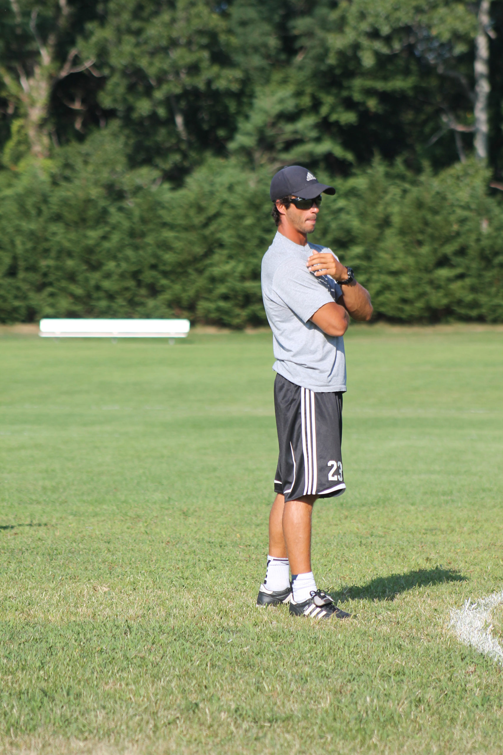 Westhampton Beach varsity boys soccer coach and health teacher Cody Hoyt would like to see the board of education allow volunteer coaches to return to the field. DREW BUDD