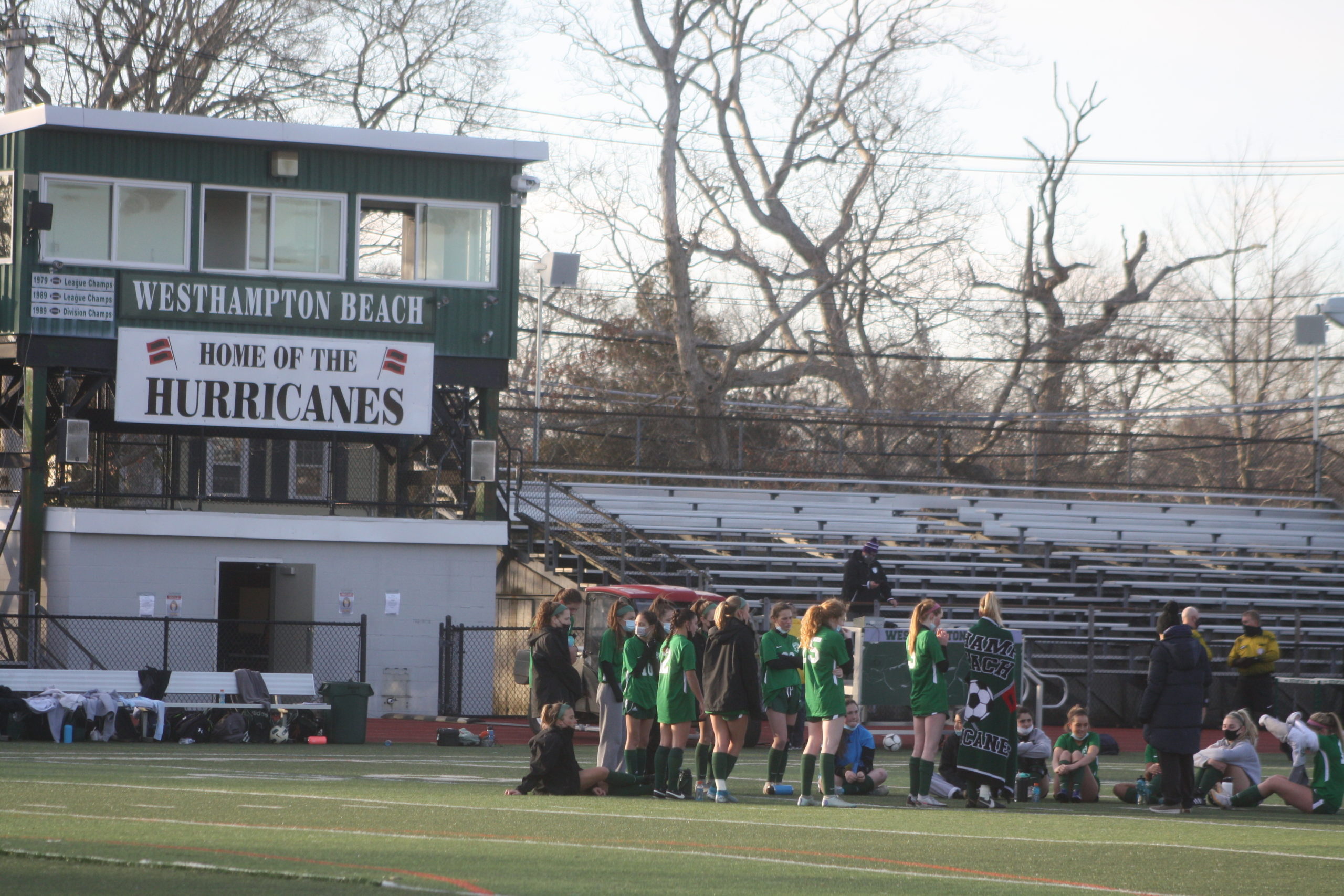 The Westhampton Beach girls soccer team was back in competitive action on Monday for the first time in more than a year.