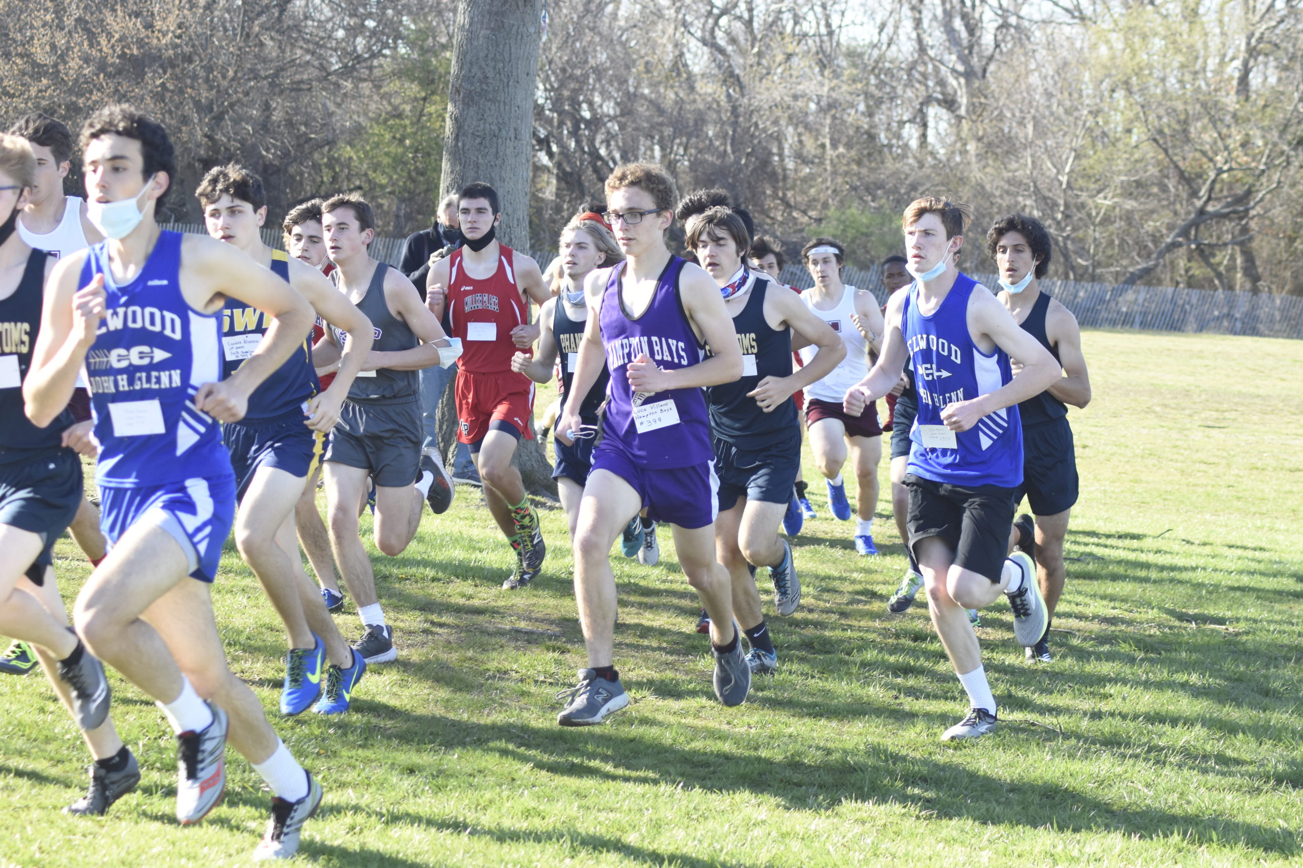 Luca Villano was the lone representative for Hampton Bays at Tuesday's Division IV race.